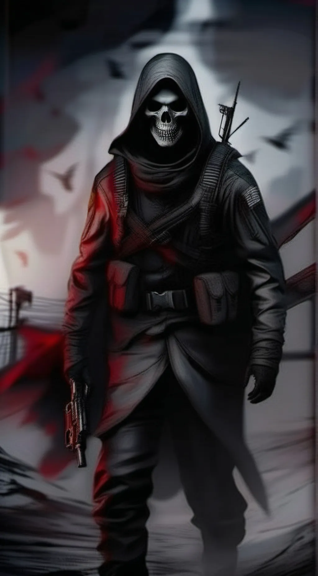 ai character: Ghost background