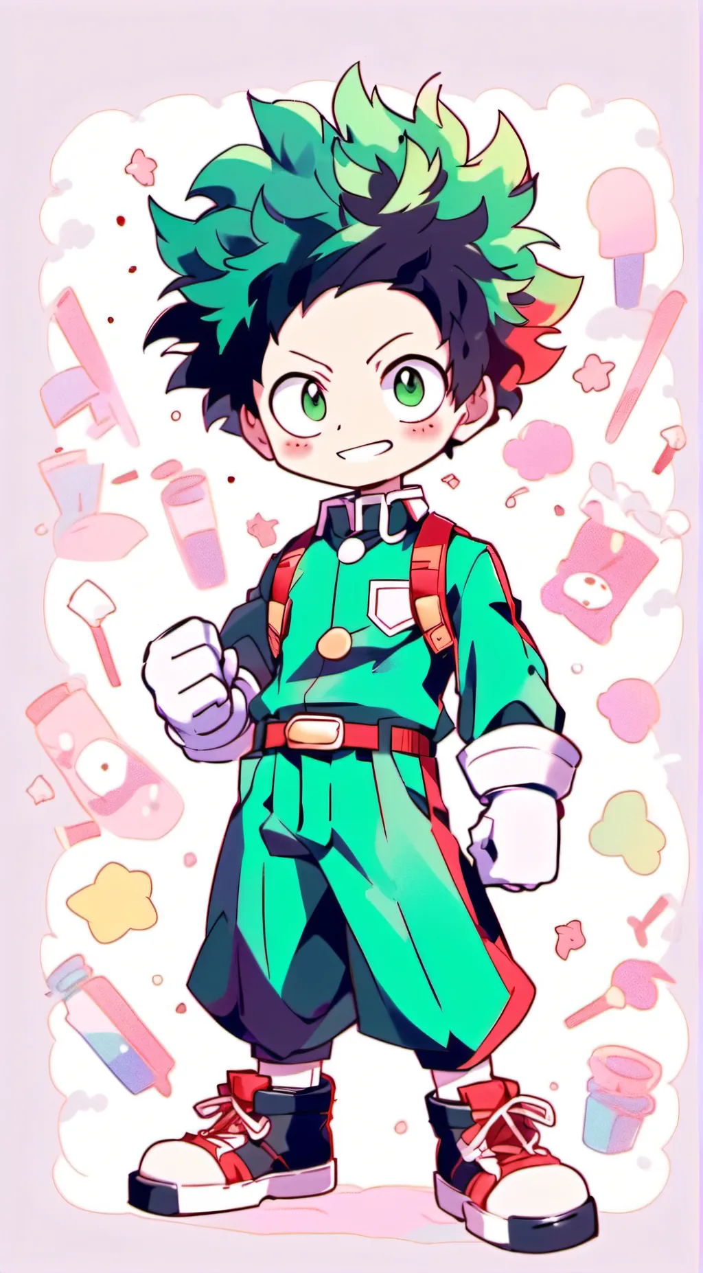 ai character: Deku background