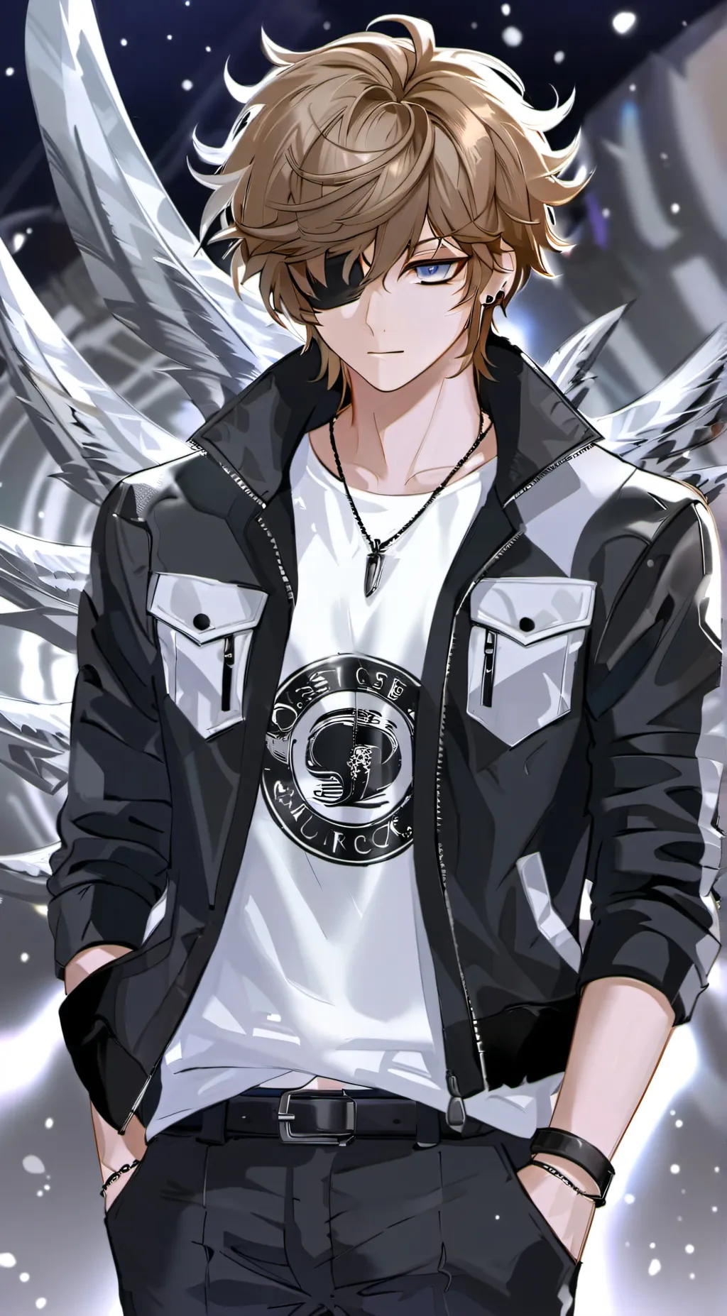 ai character: Xavier Raytown background