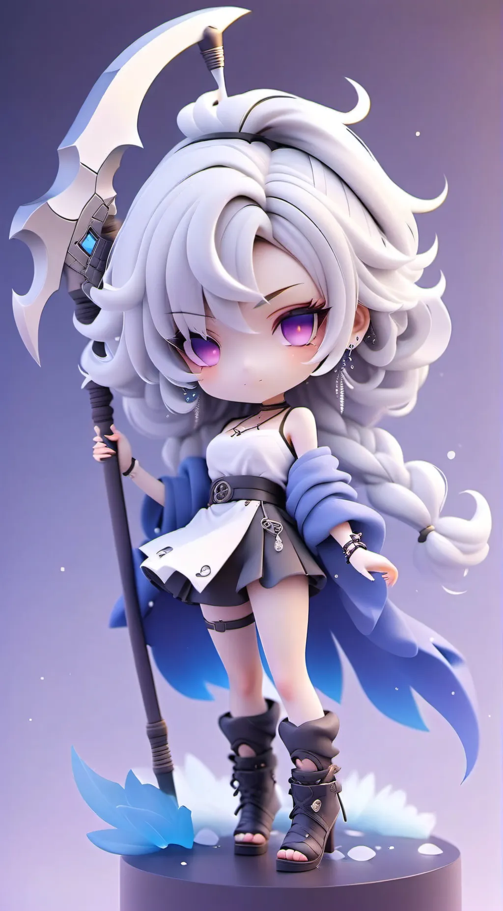 ai character: Moon girl background