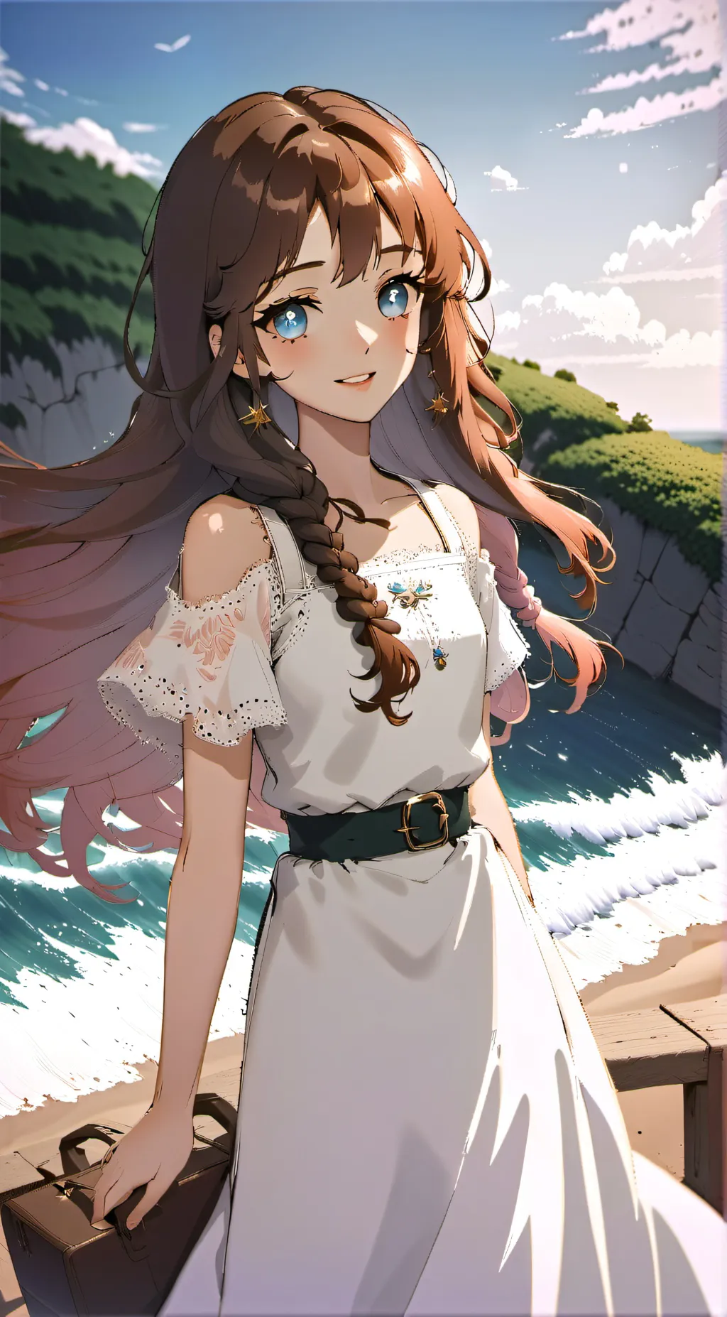 ai character: Nebula background