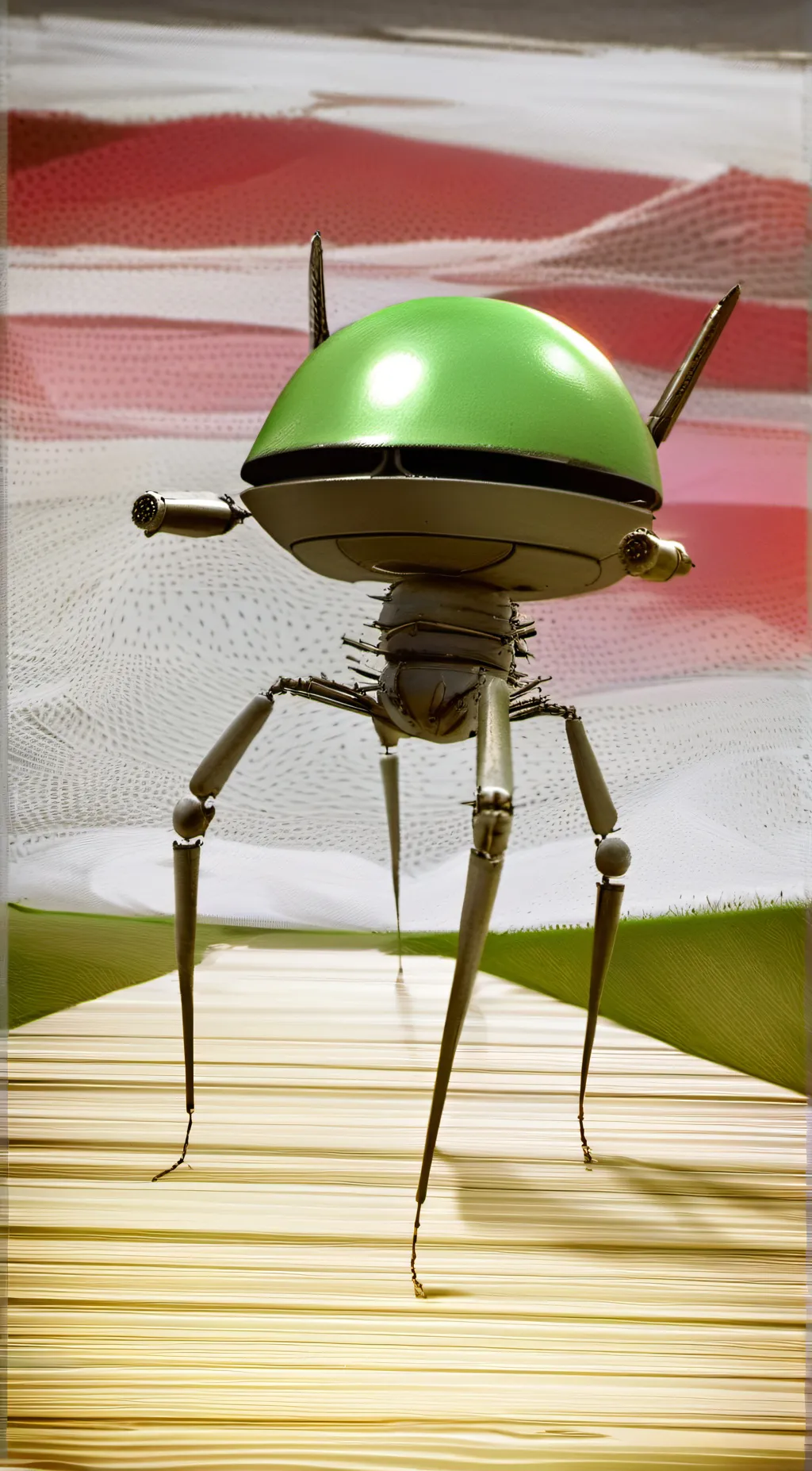 ai character: Jeff Wayne tripod  background