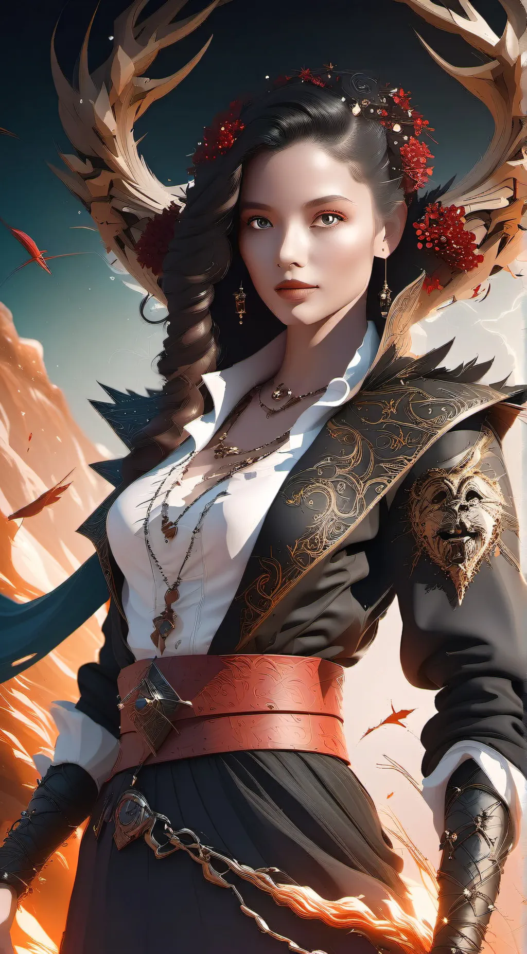 ai character: Aurora background