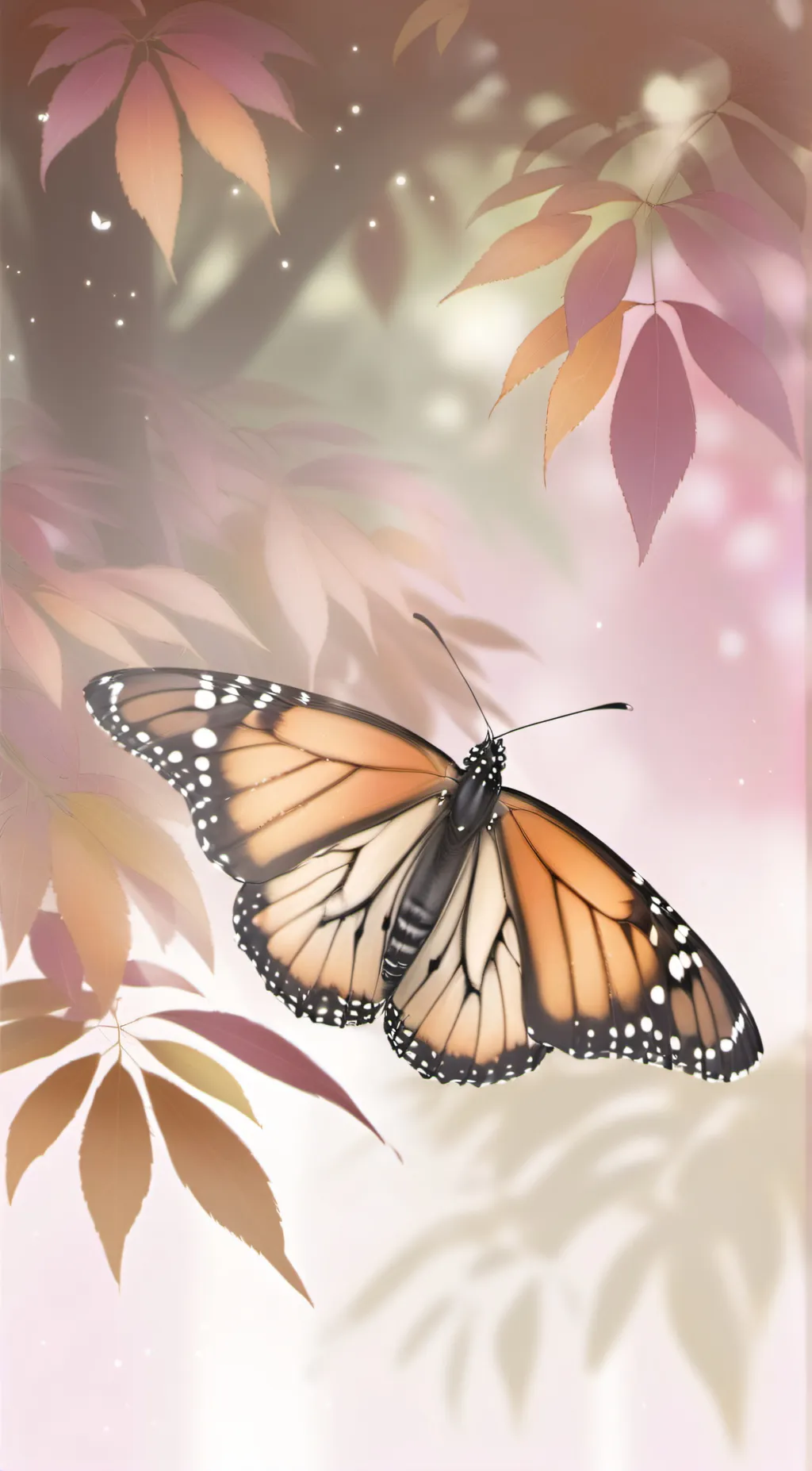 ai character: butterfly  background