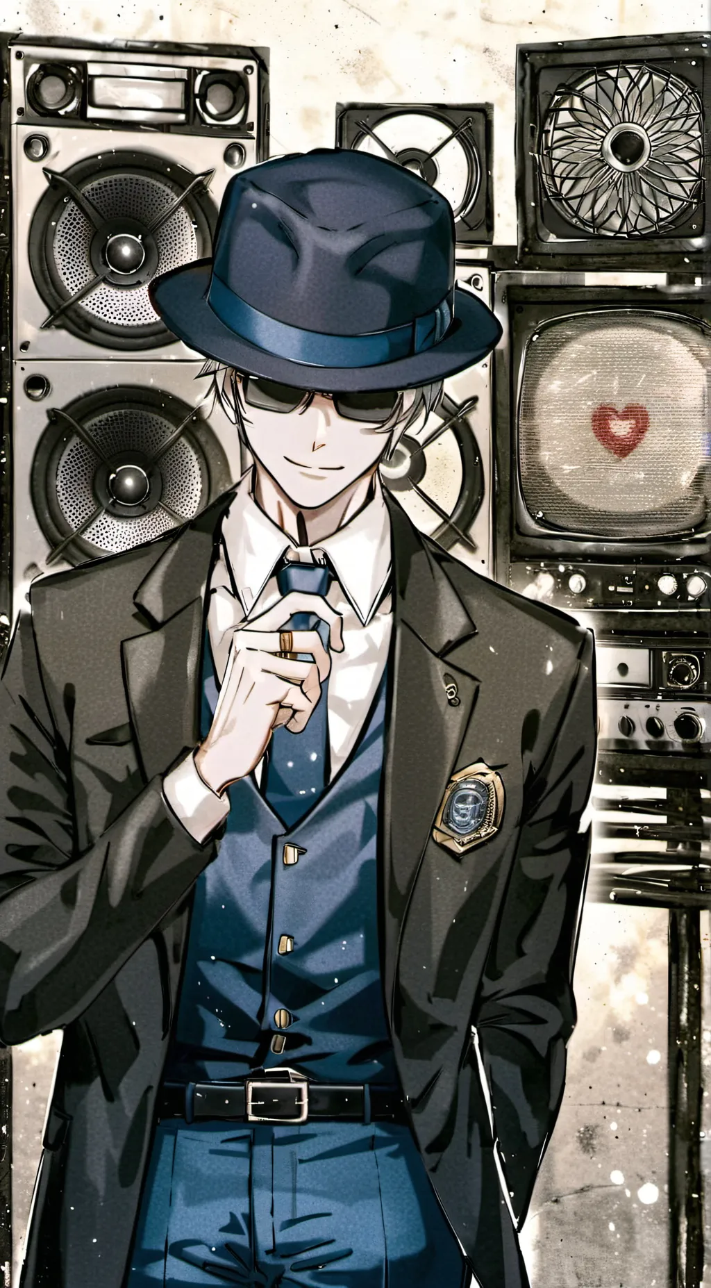 ai character: Titan speakerman  background