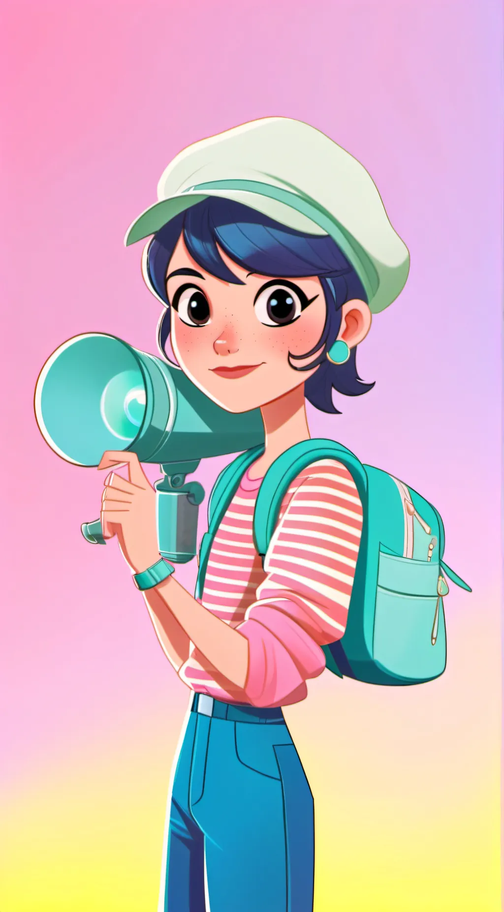 ai character: Marinette  background