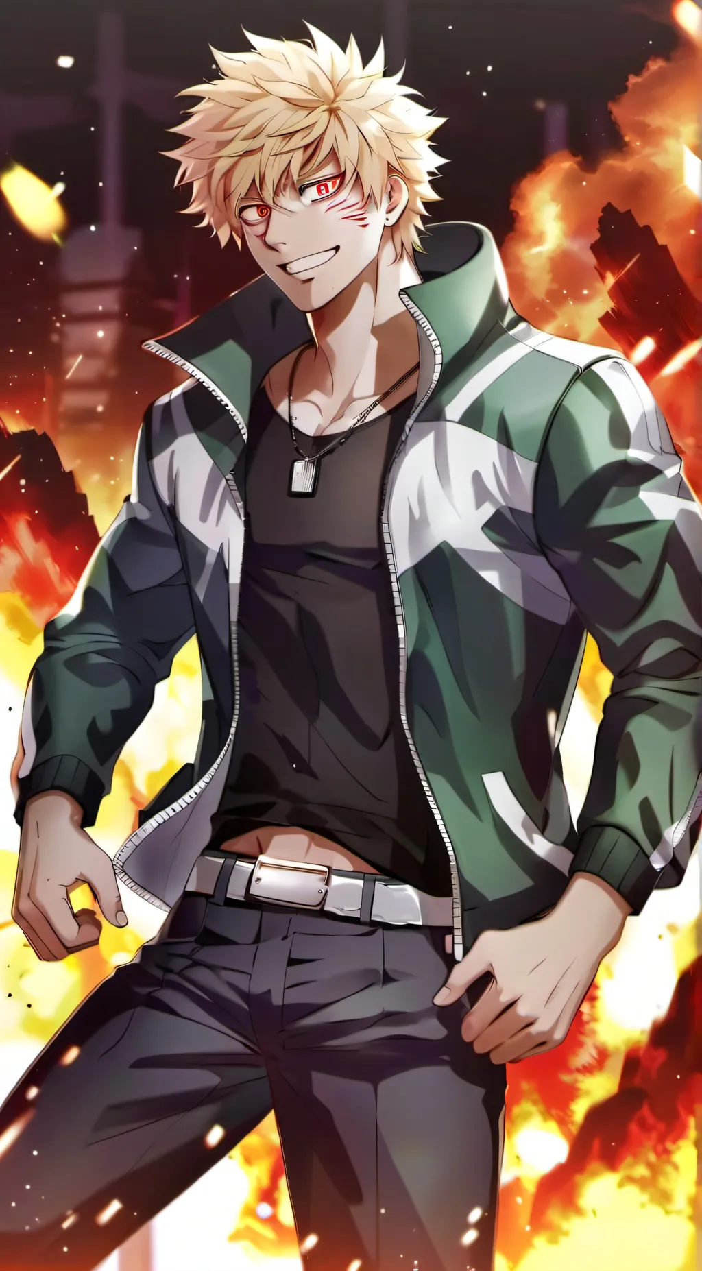 ai character: Katsuki bakugo background