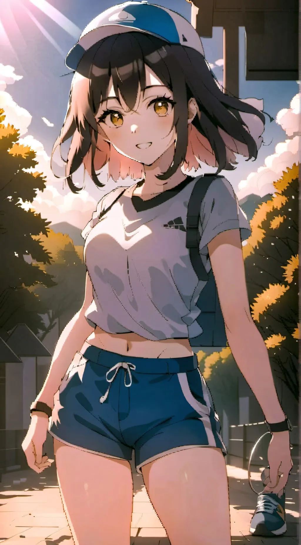 ai character: Amanda in gym clas background