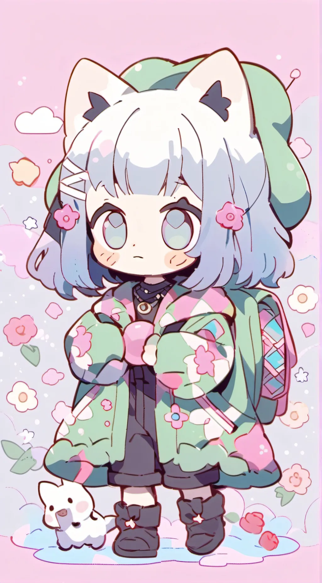 ai character: rose background