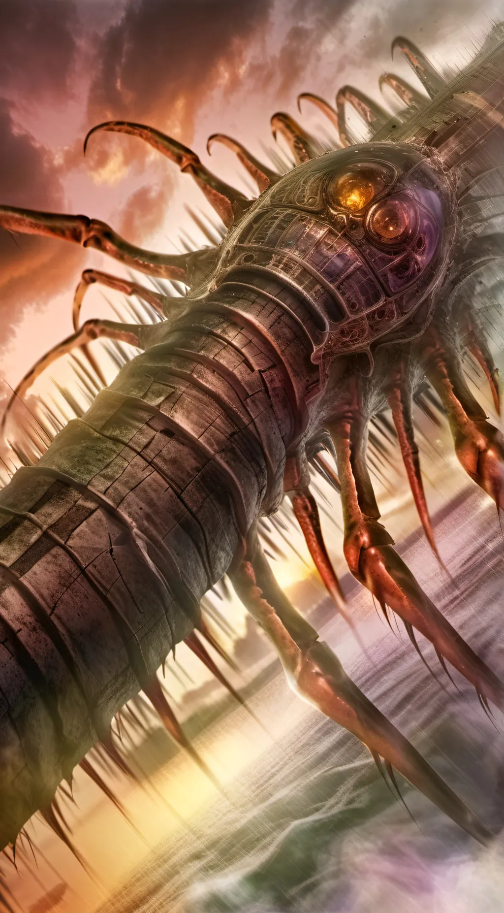 ai character: centipede parasite background