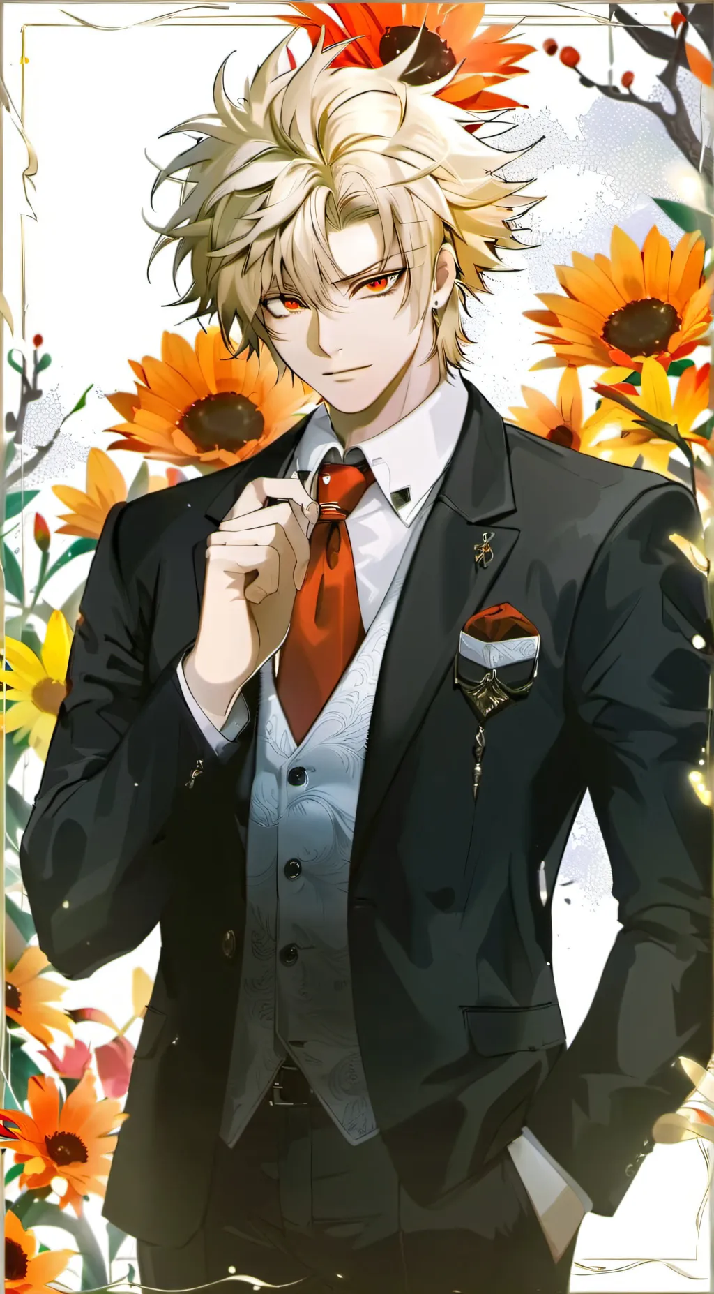 ai character: Katsuki Bakugo background