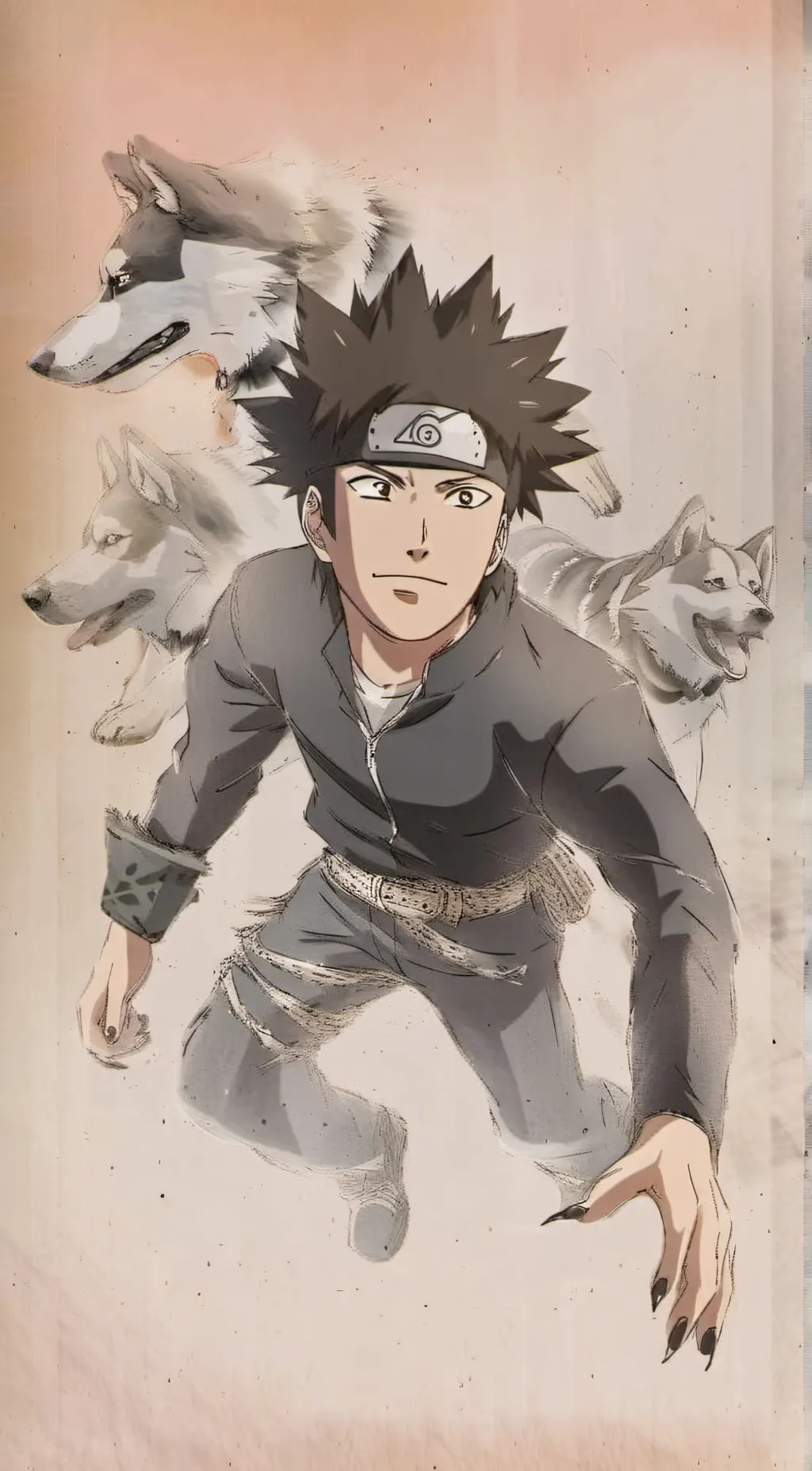 ai character: Kiba Inuzuka  background