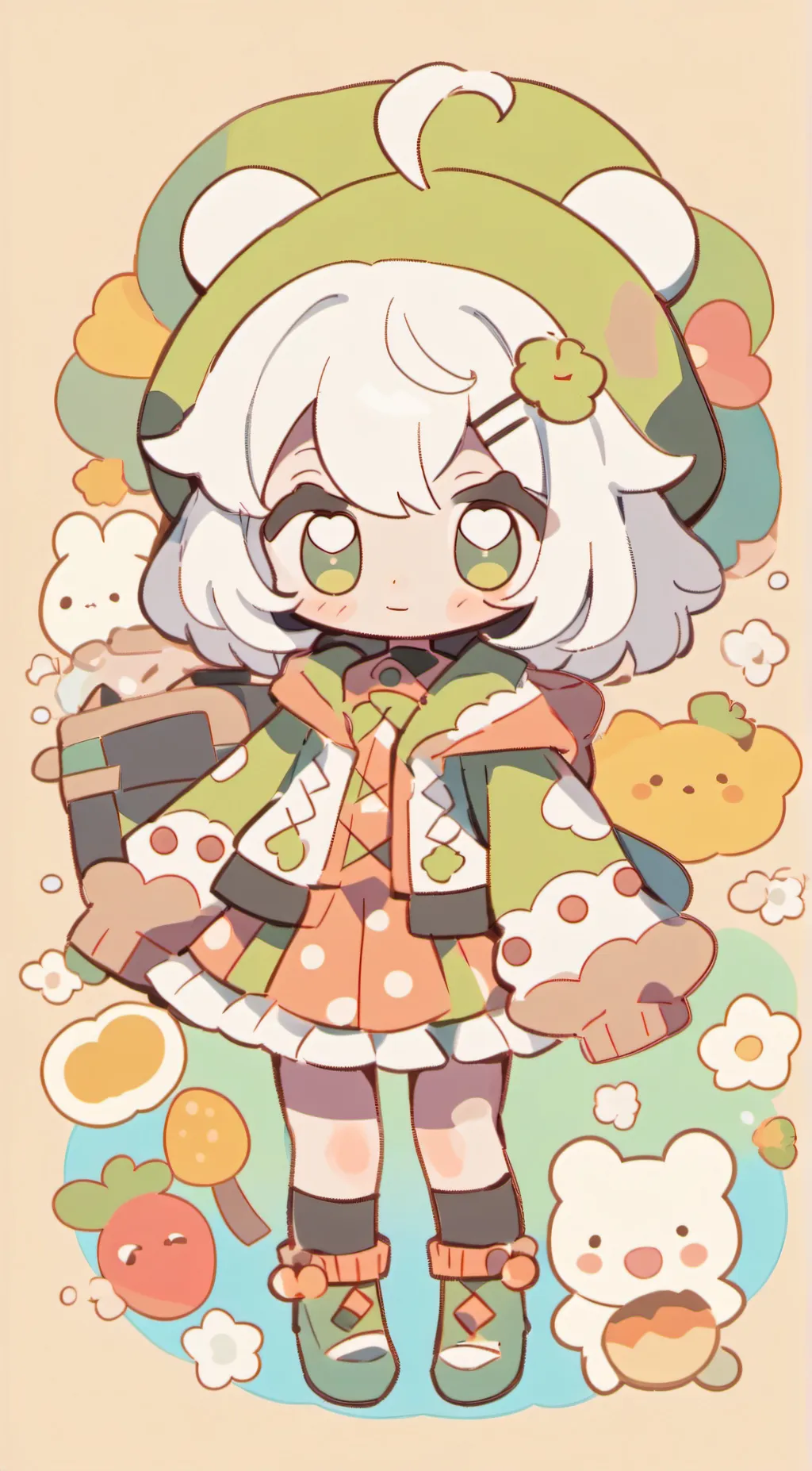 ai character: Baby yada background