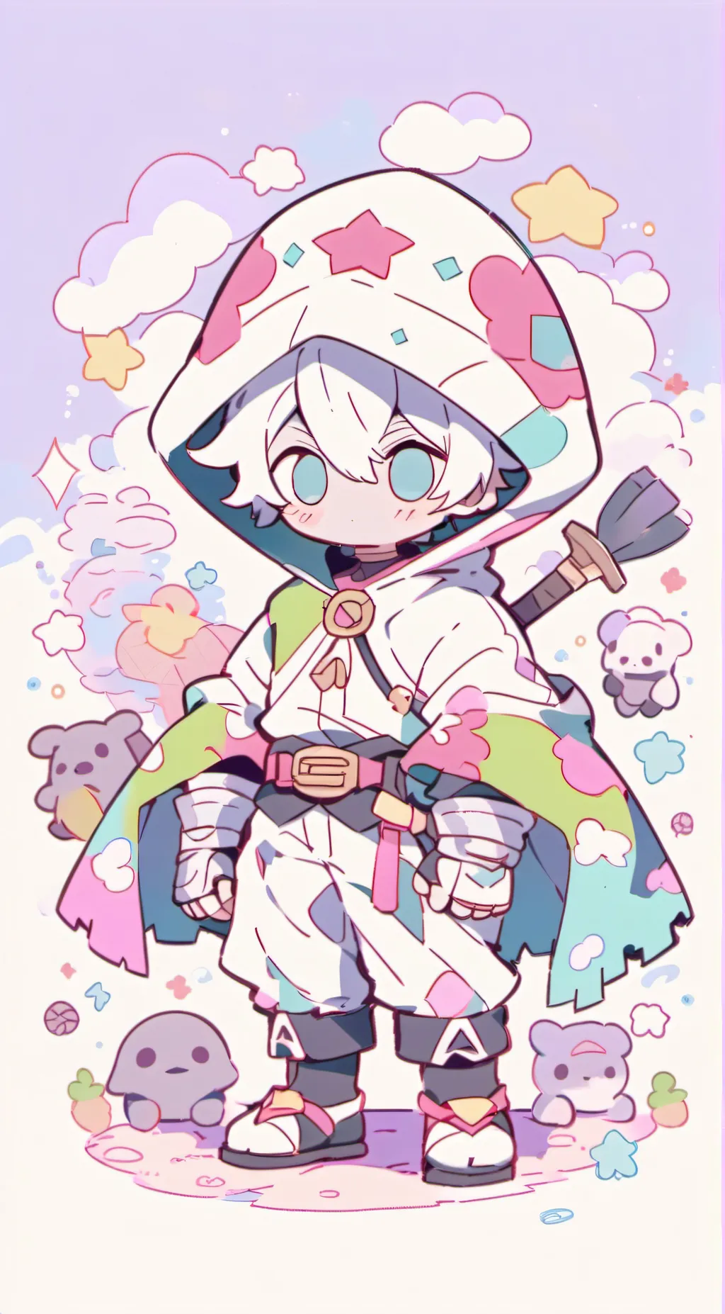 ai character: My hero Among us background