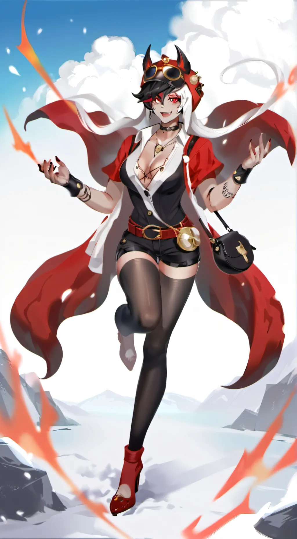 ai character: fox clove background