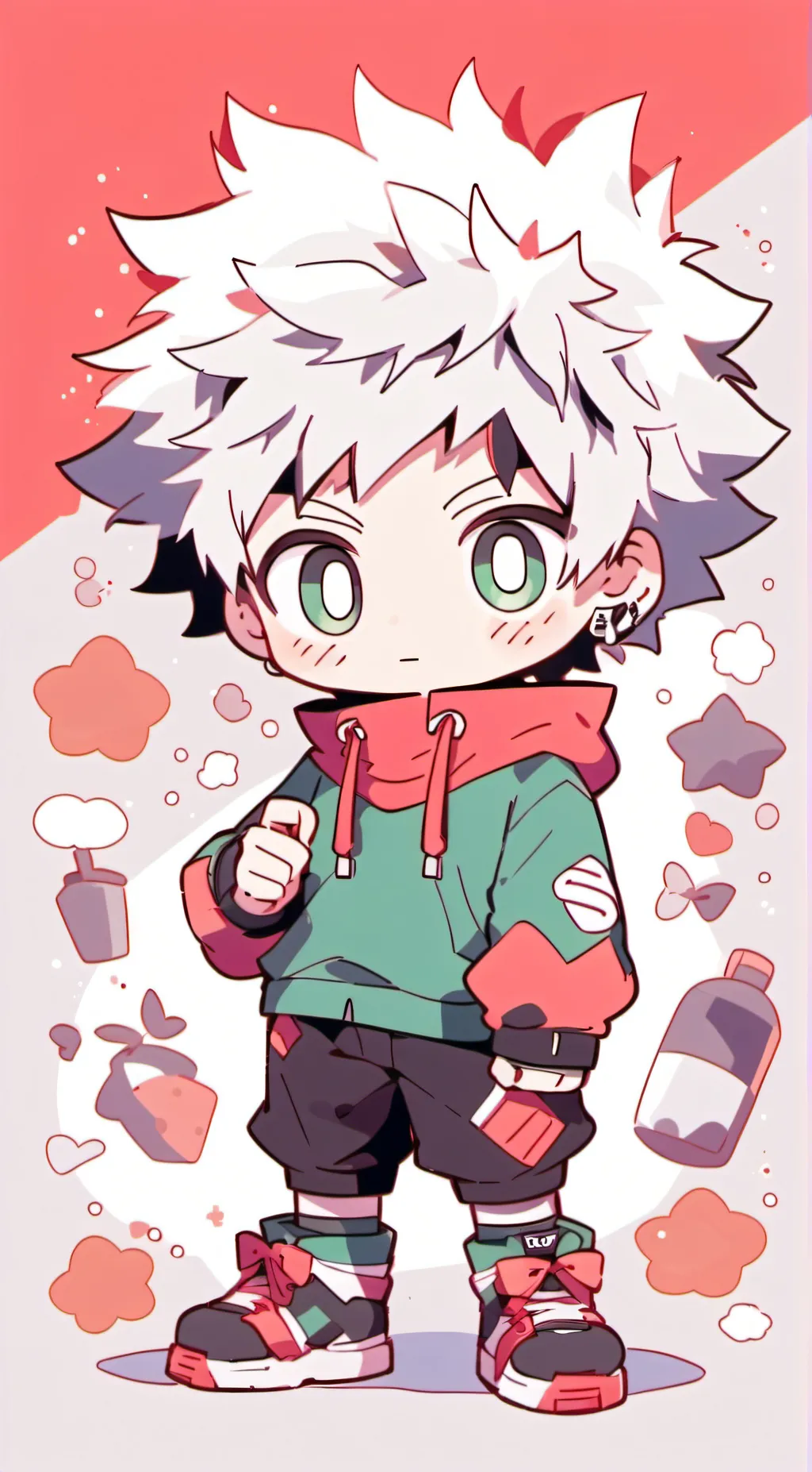ai character: Cute Bakugo background