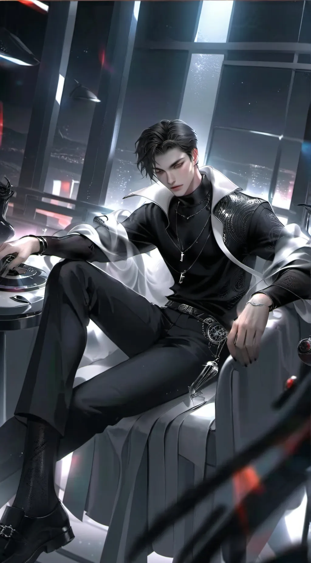 ai character: Ash  background