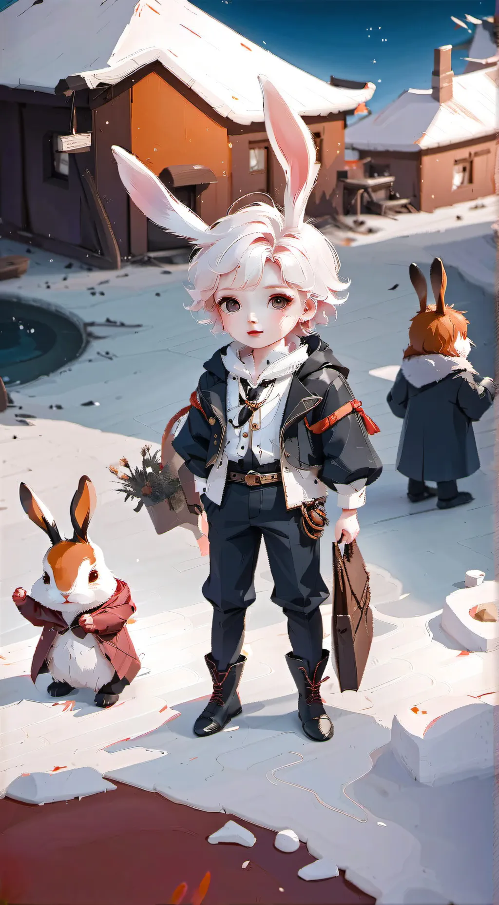 ai character: rabbit  background