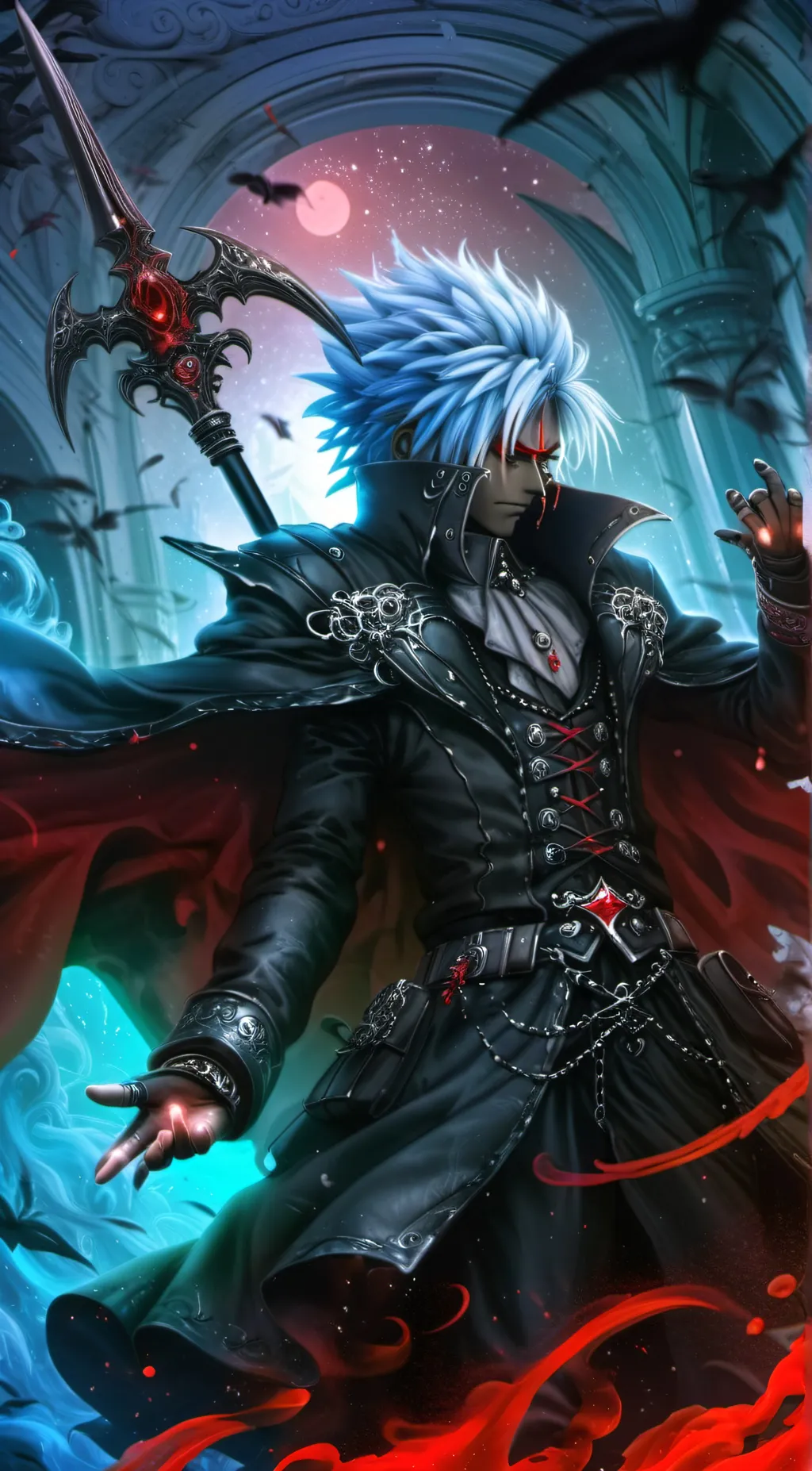 ai character: darkness background