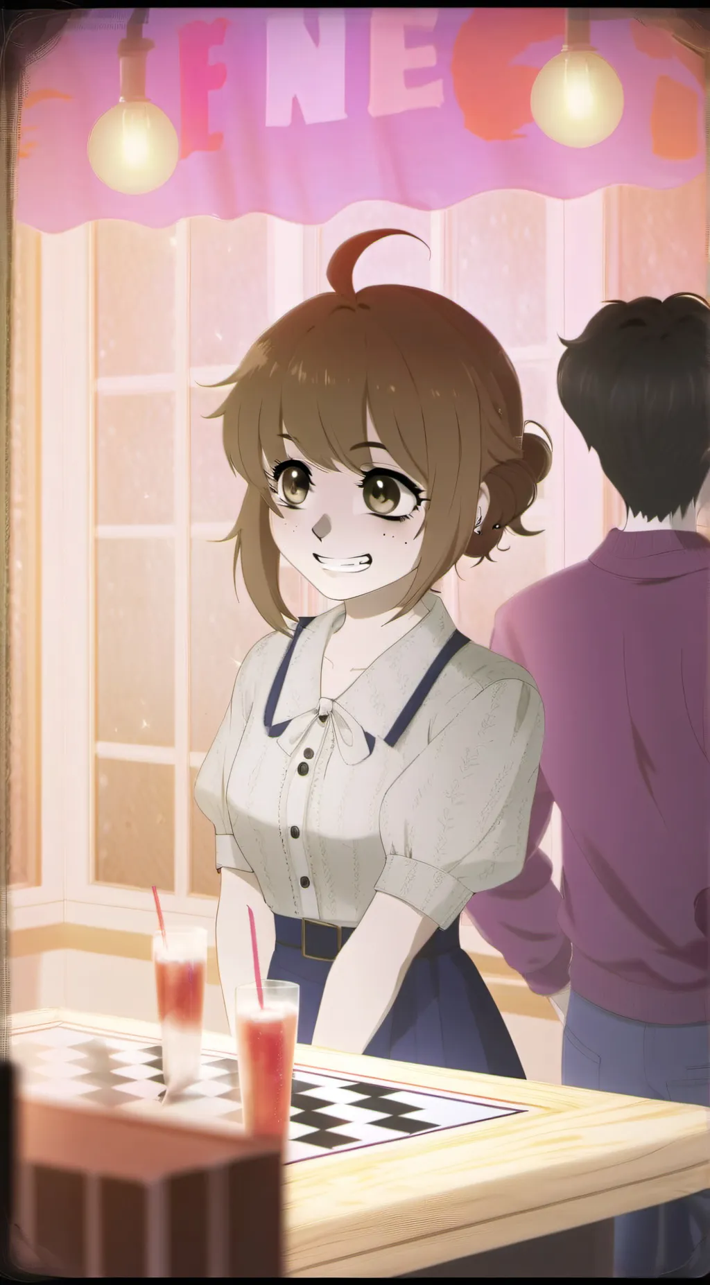 ai character: Charlie Emily  background