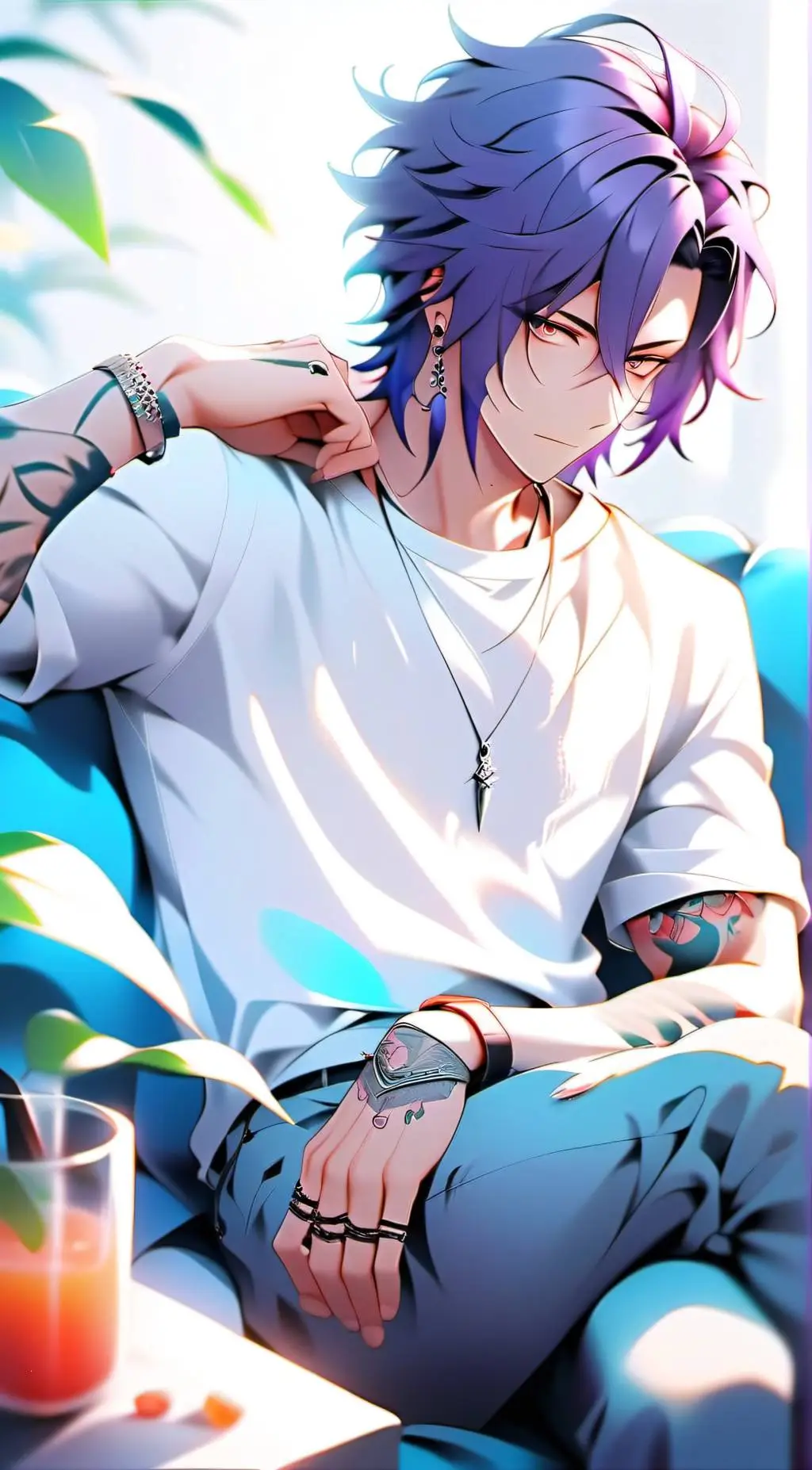 ai character: Clay background