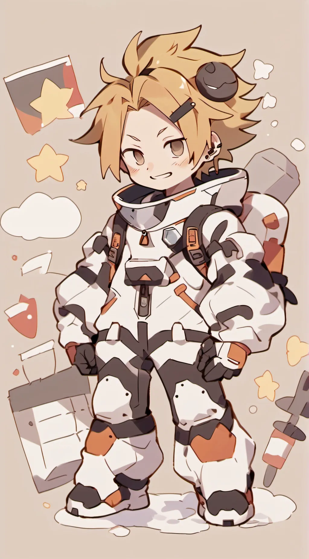 ai character: Denki among us  background