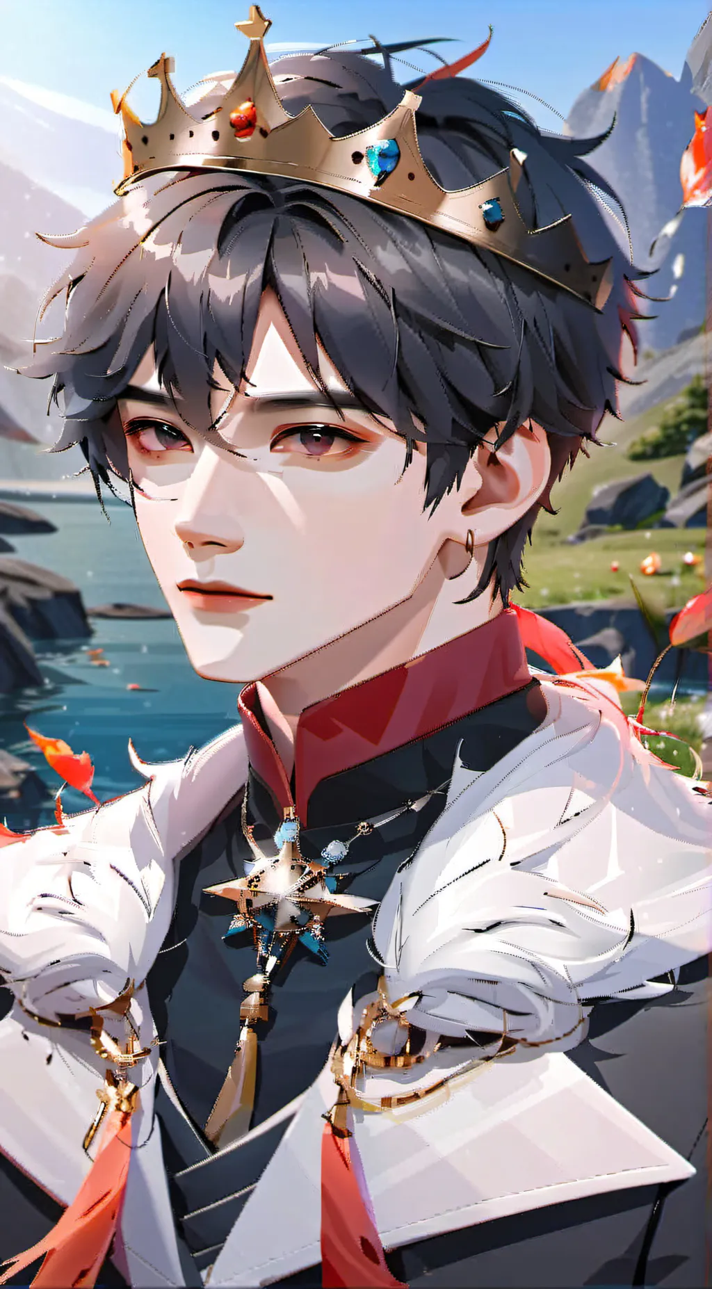 ai character: nebul background