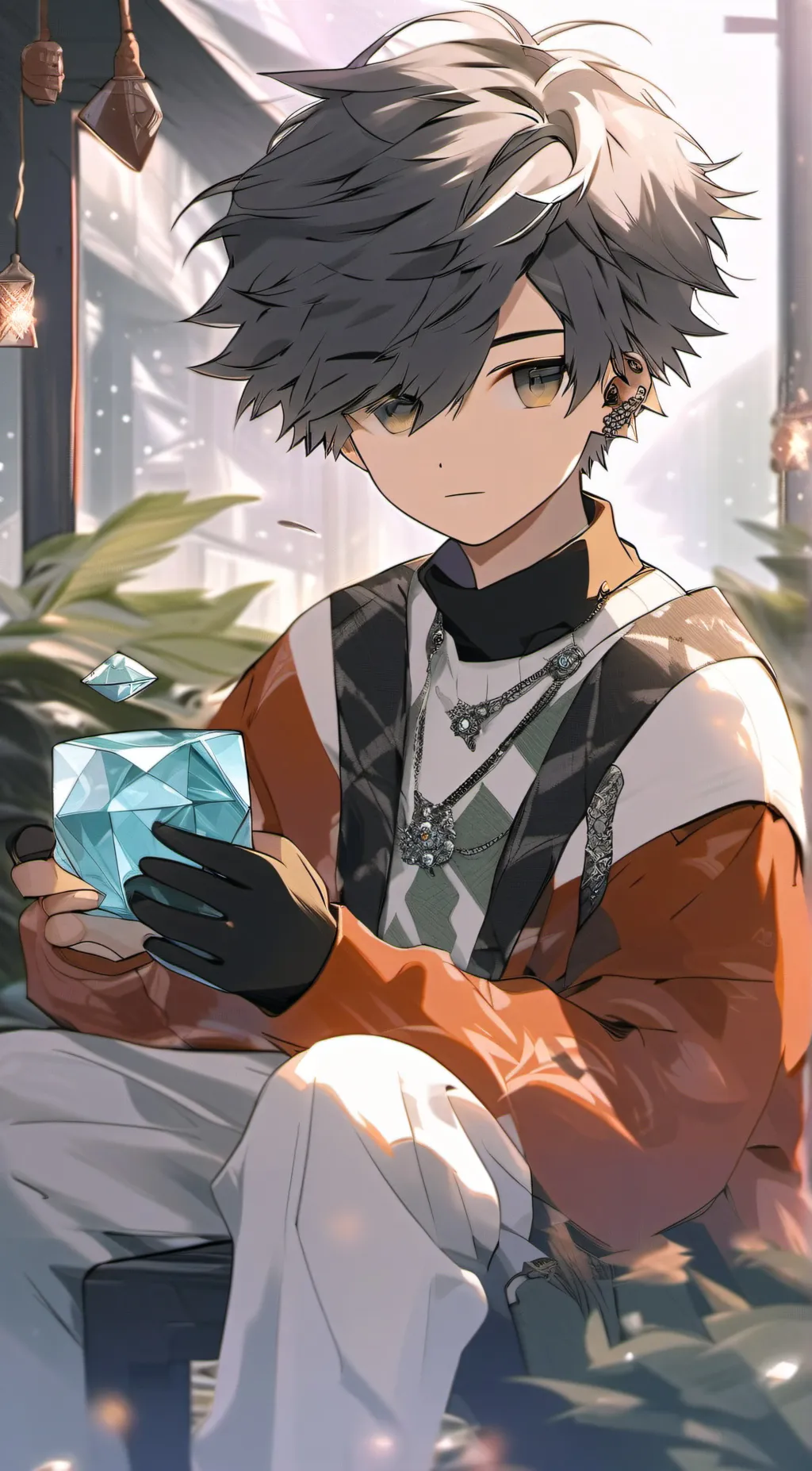 ai character: diamond  background