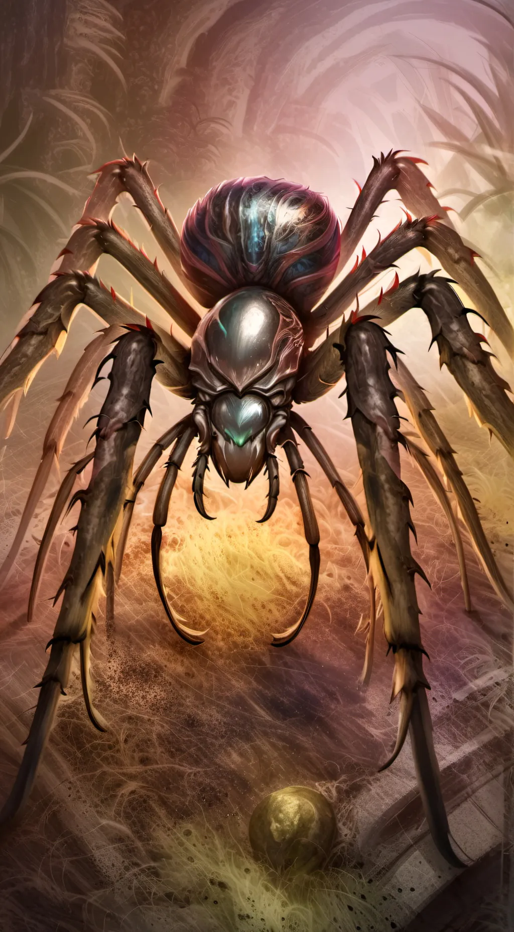 ai character: spider monster background