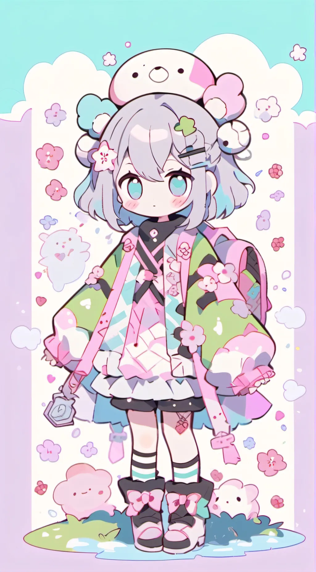 ai character: cookie background