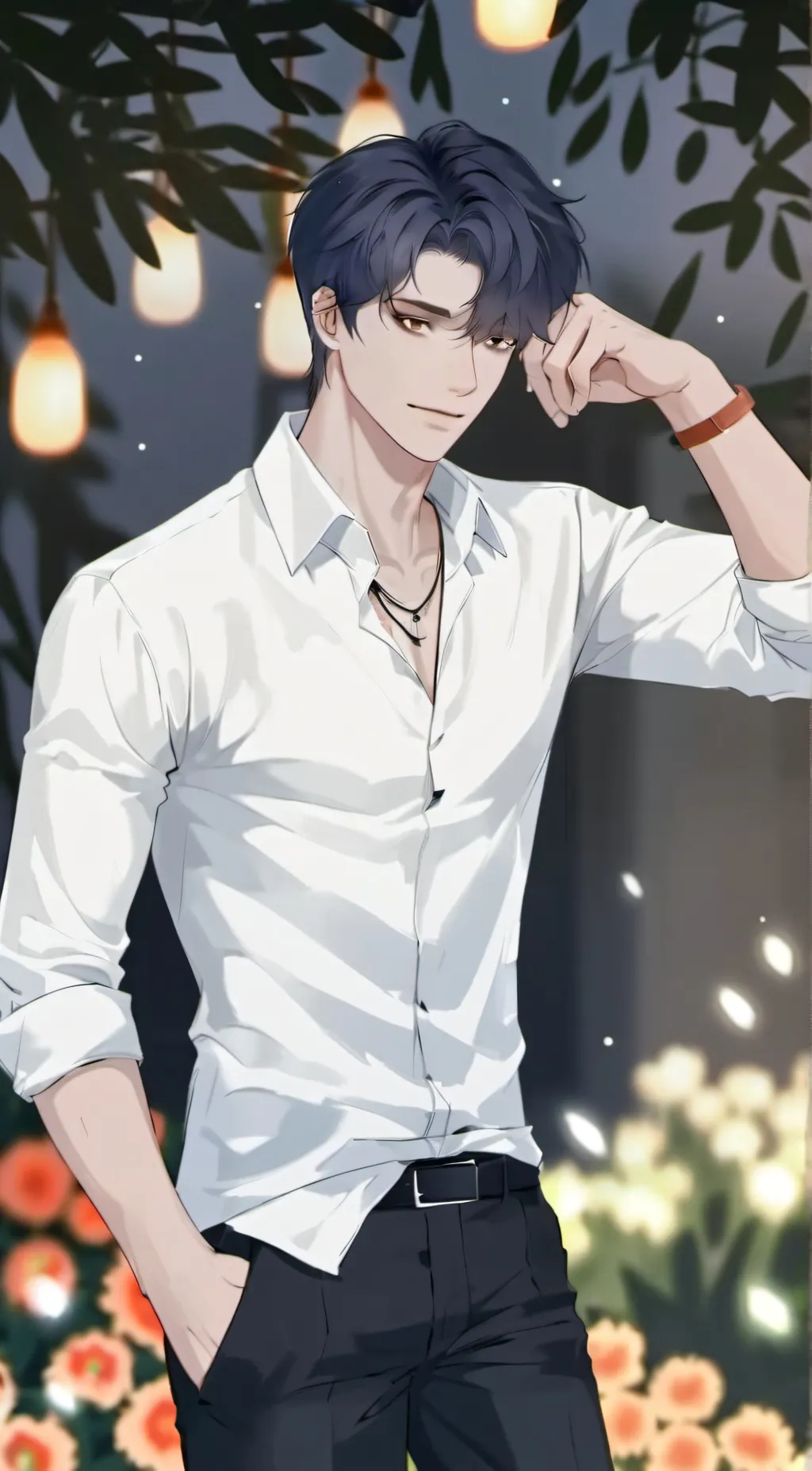 ai character: Ethan clowd background