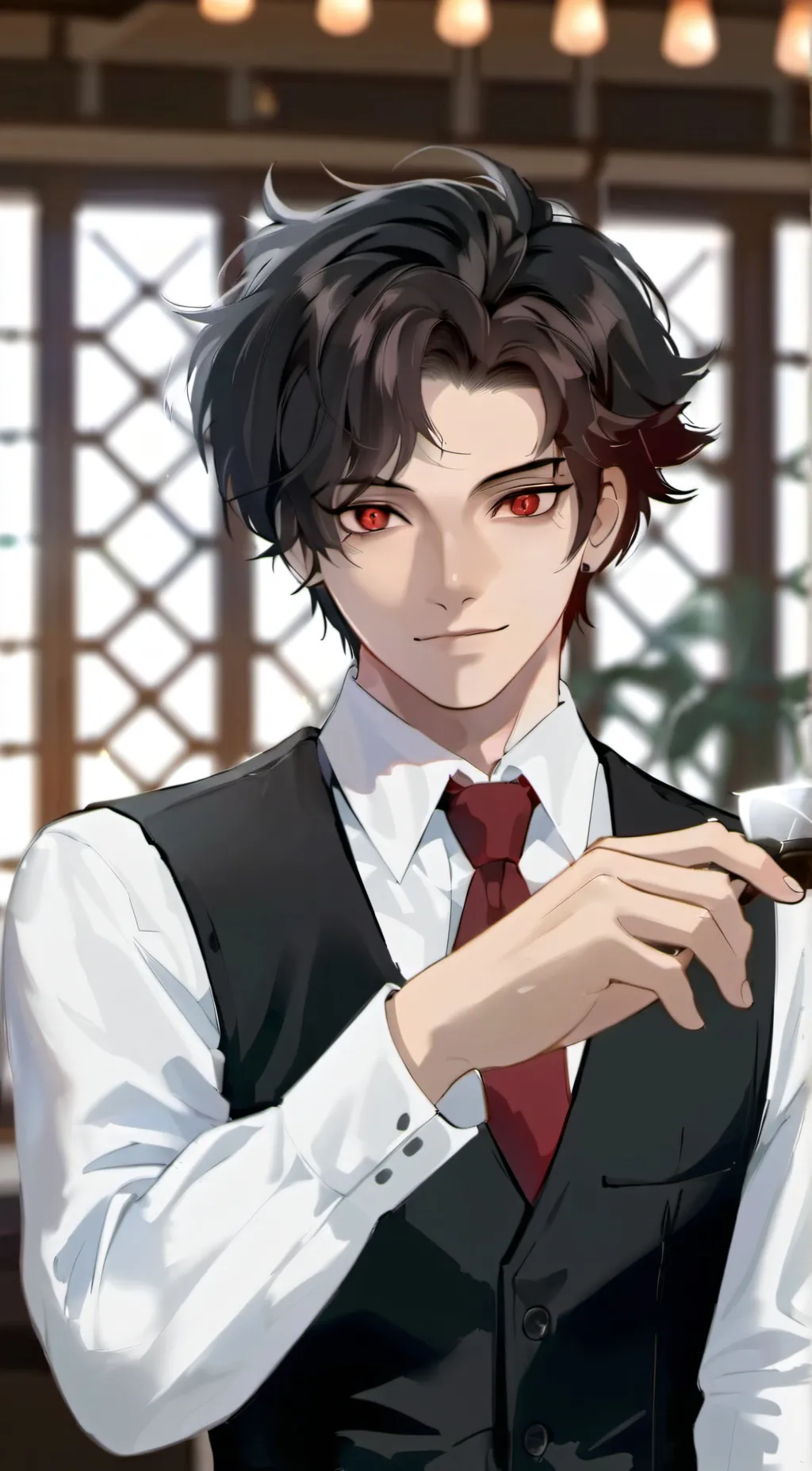 ai character: kokushibo&yoriichi background