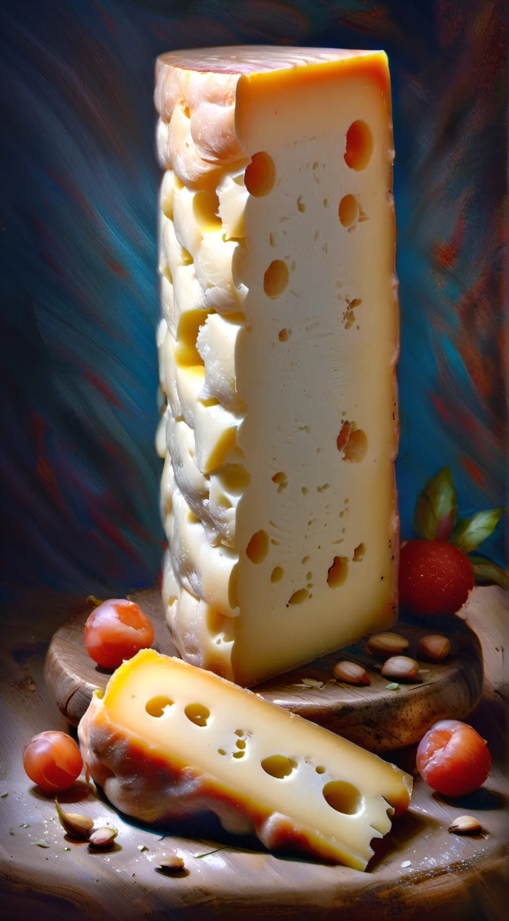 ai character: cheese background