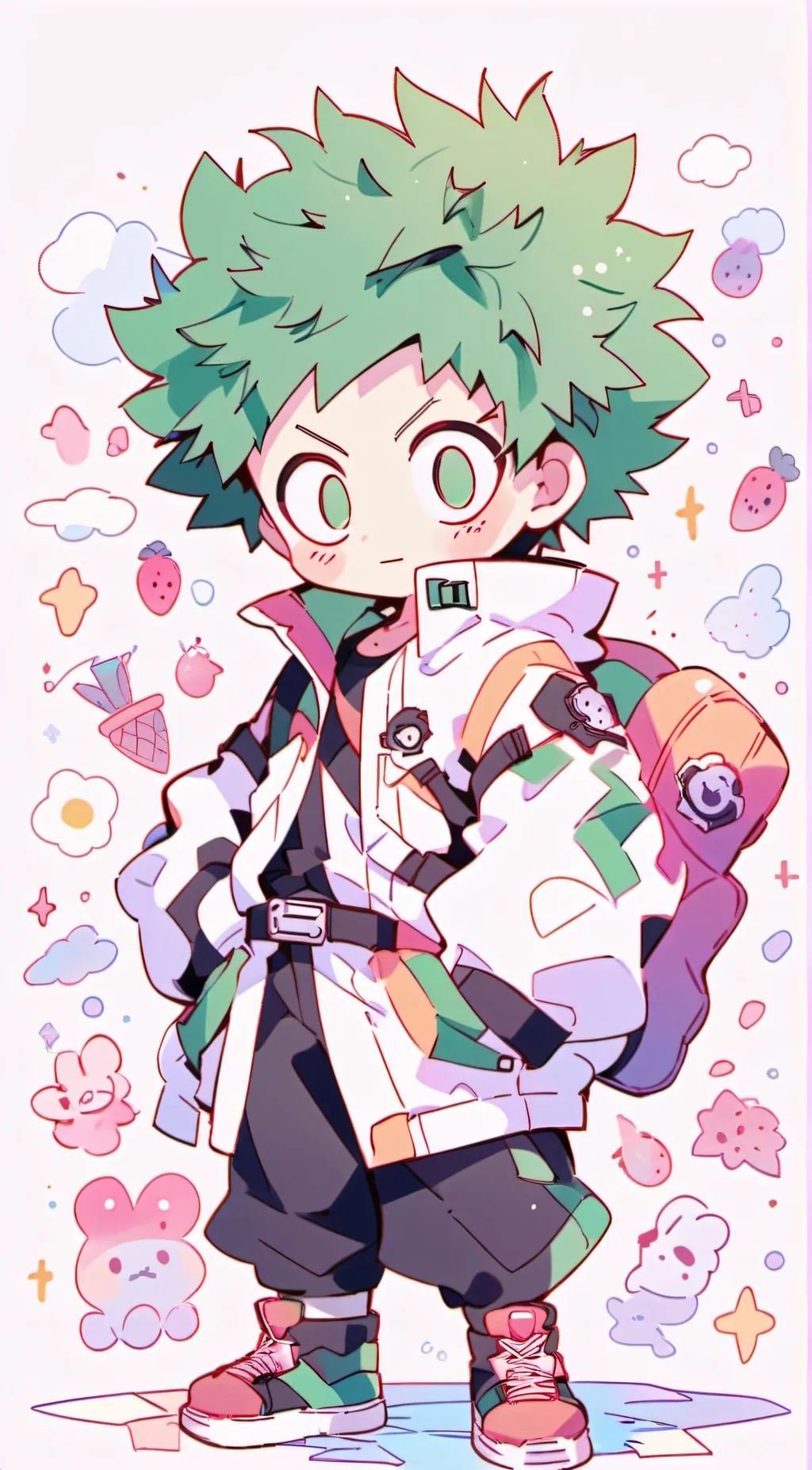 ai character: Chibi Deku background