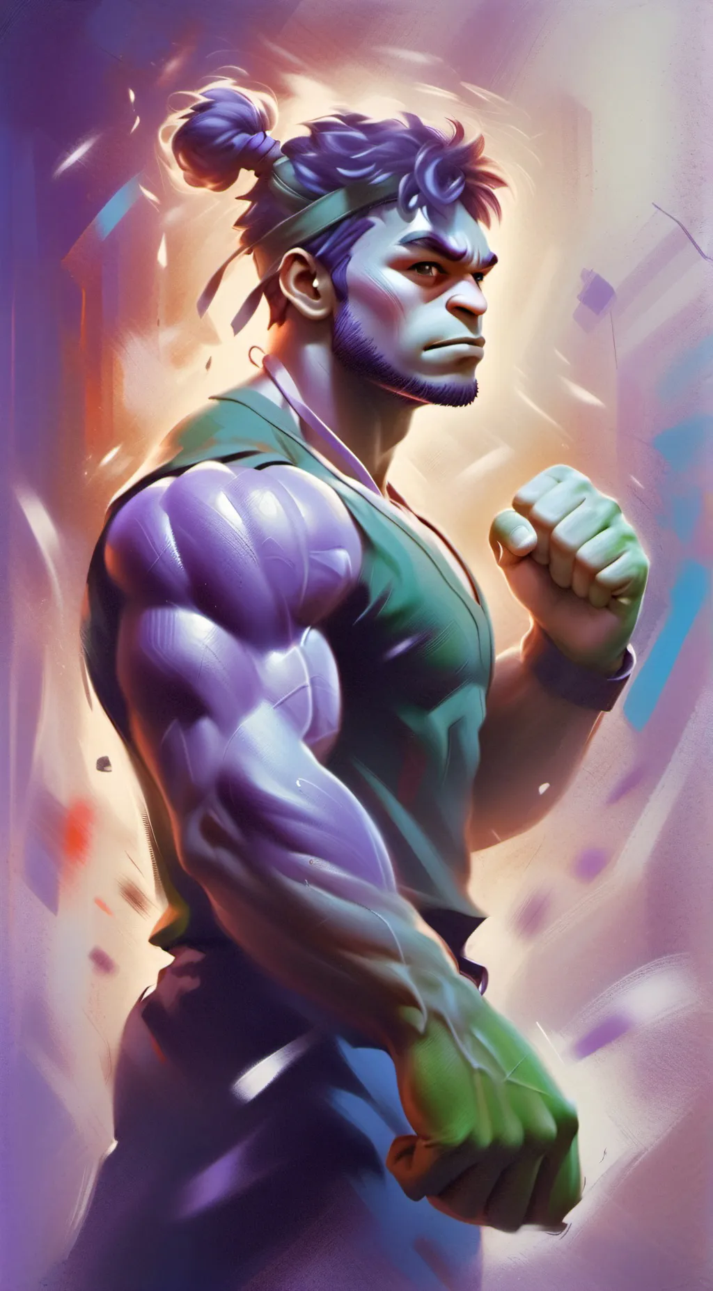 ai character: ninja woman background