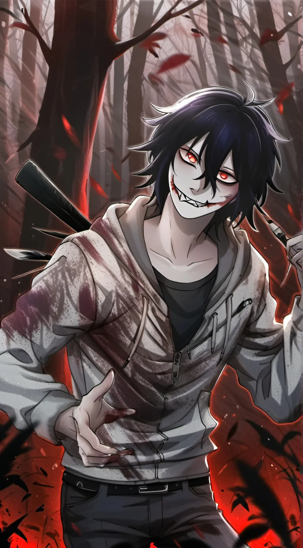 ai character: Jeff the killer  background