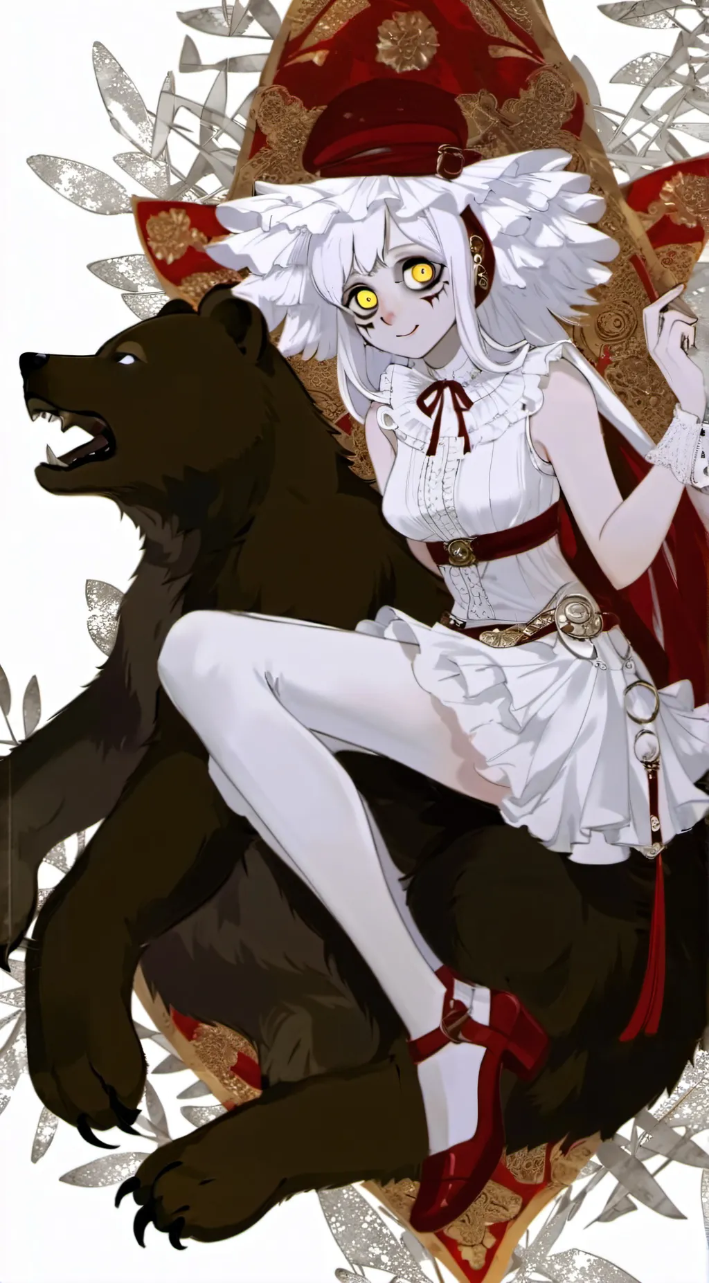 ai character: beary weary  background