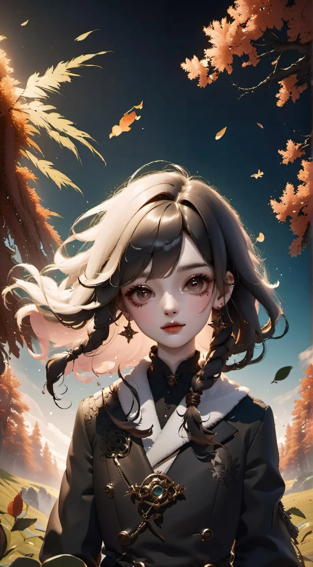 ai character: Autumn background
