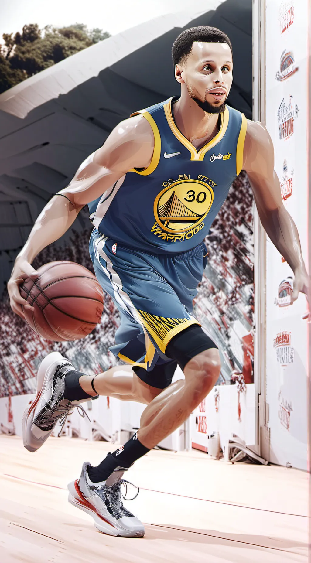 ai character: Stephen curry  background
