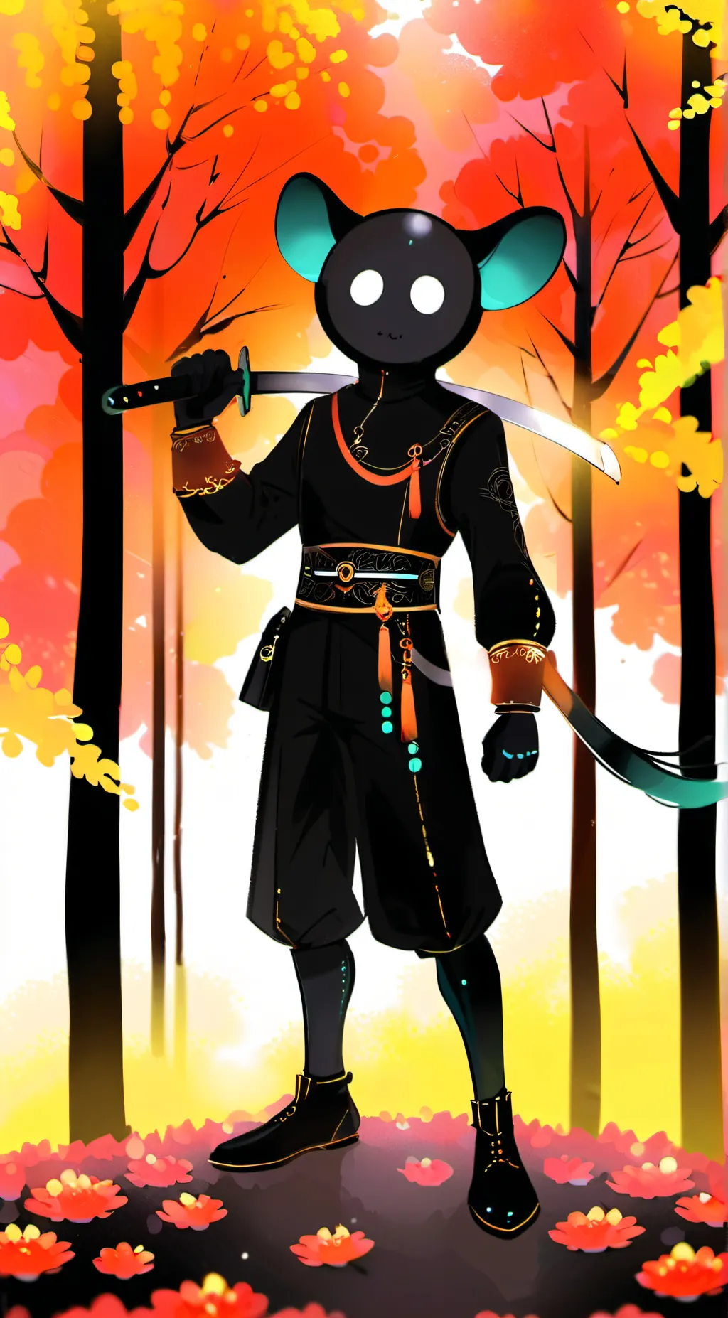 ai character: Samurai background