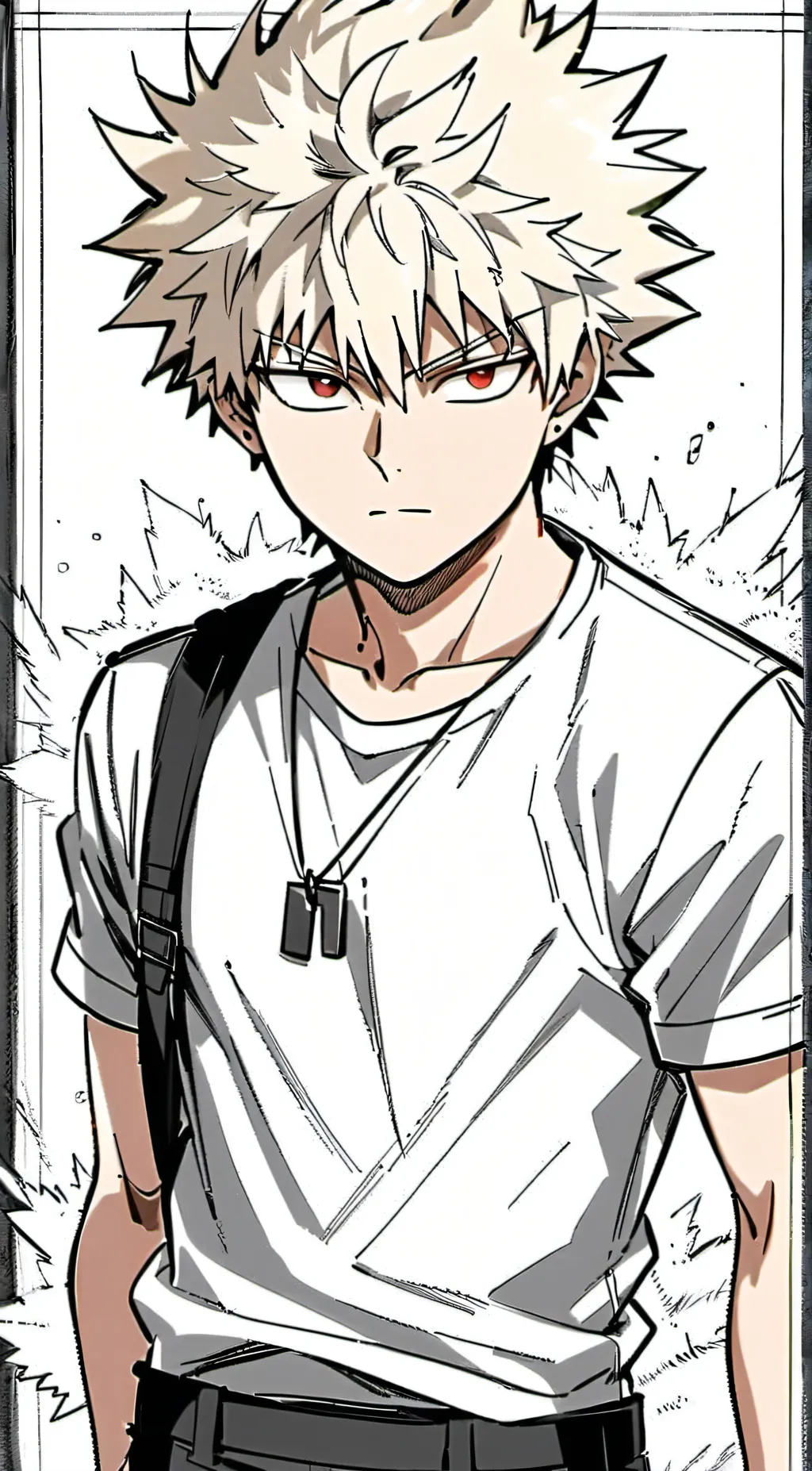 ai character: Katsuki Bakugo background