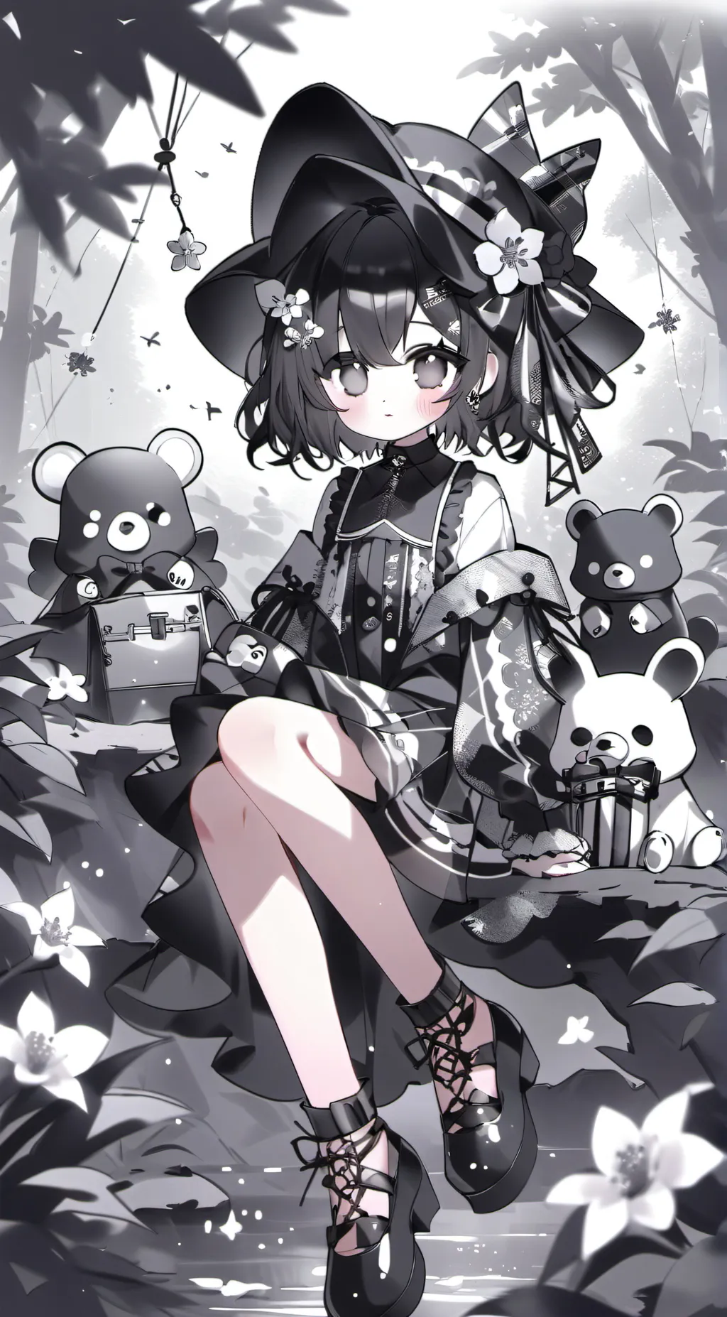 ai character: Teddy girl Lucy… background