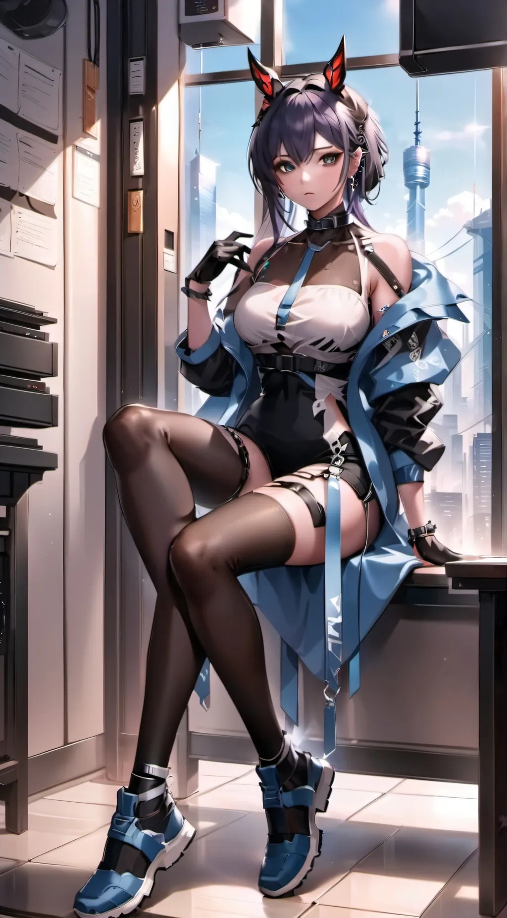 ai character: Noise (Nikke) background