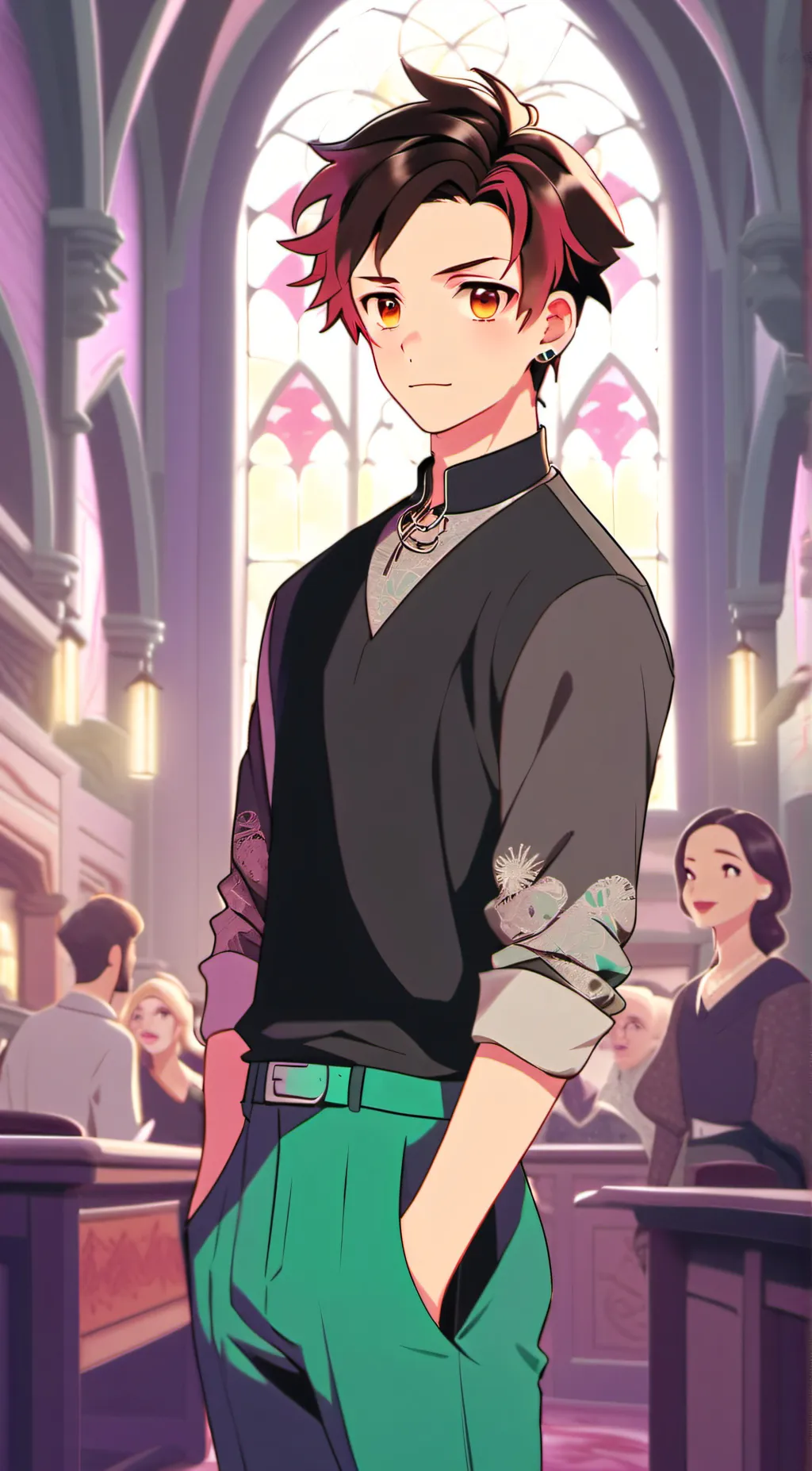 ai character: Damien  background