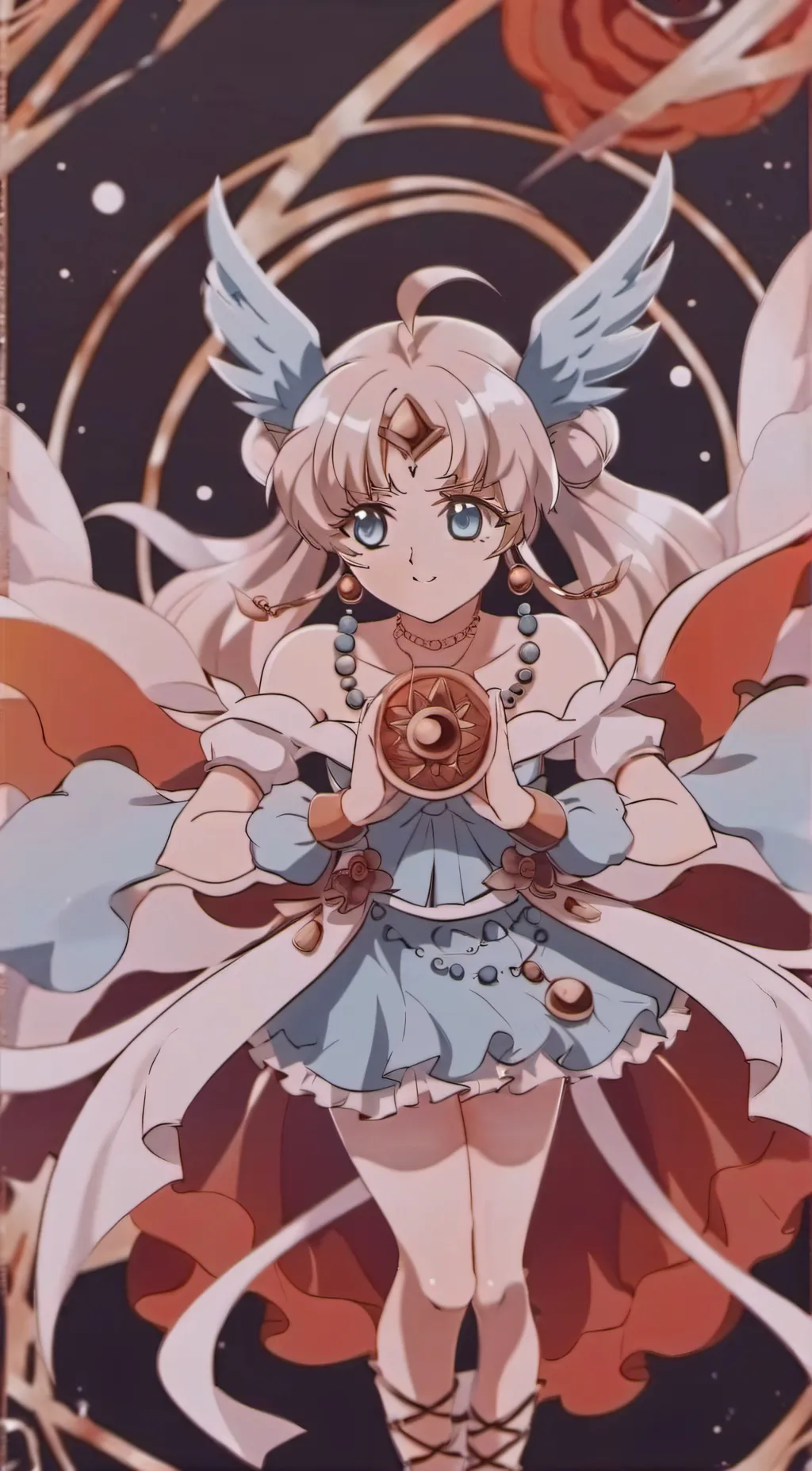 ai character: Moon sun background