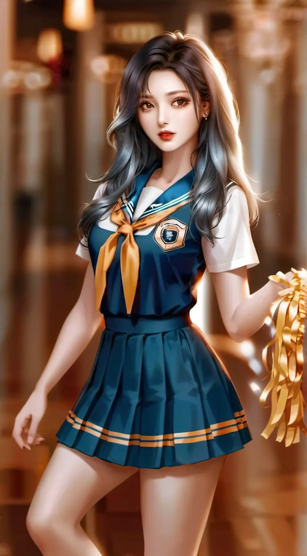 ai character: Ariana ~Cheerlead~ background