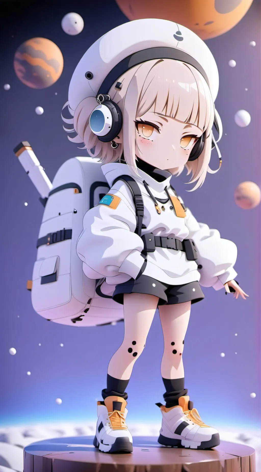 ai character: Toga / among us background