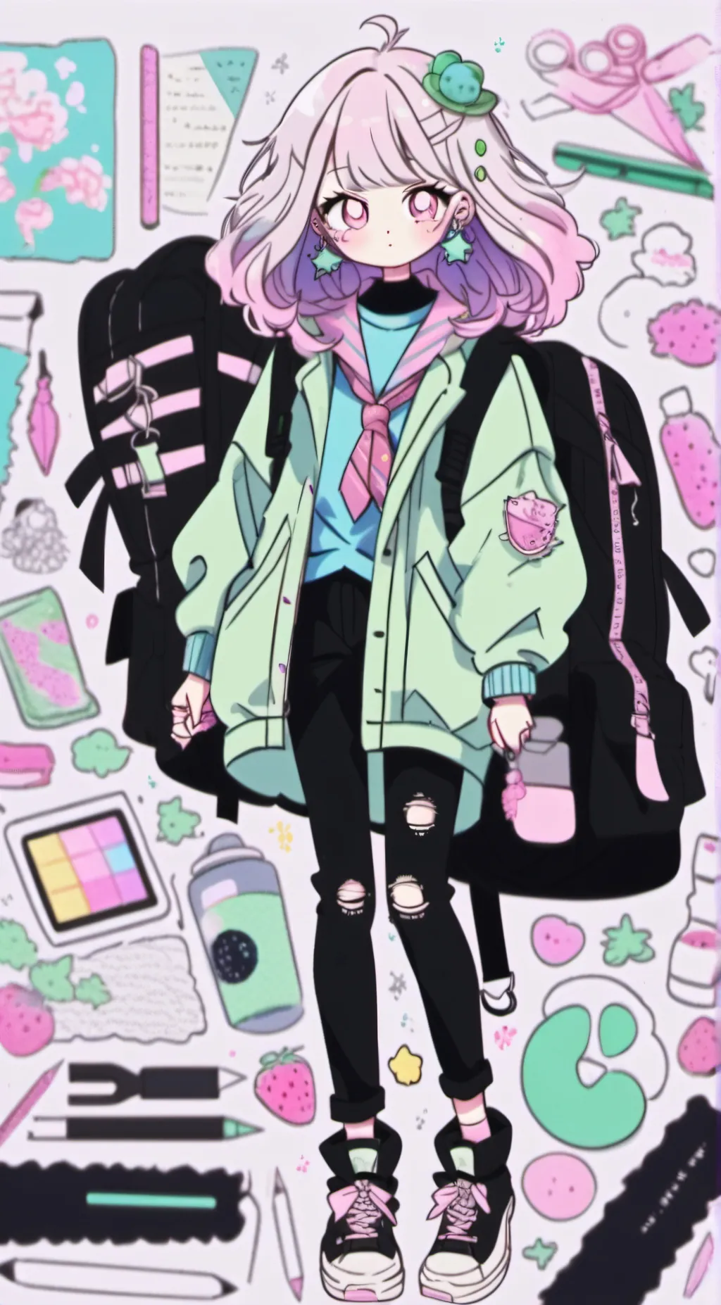 ai character: izzy background