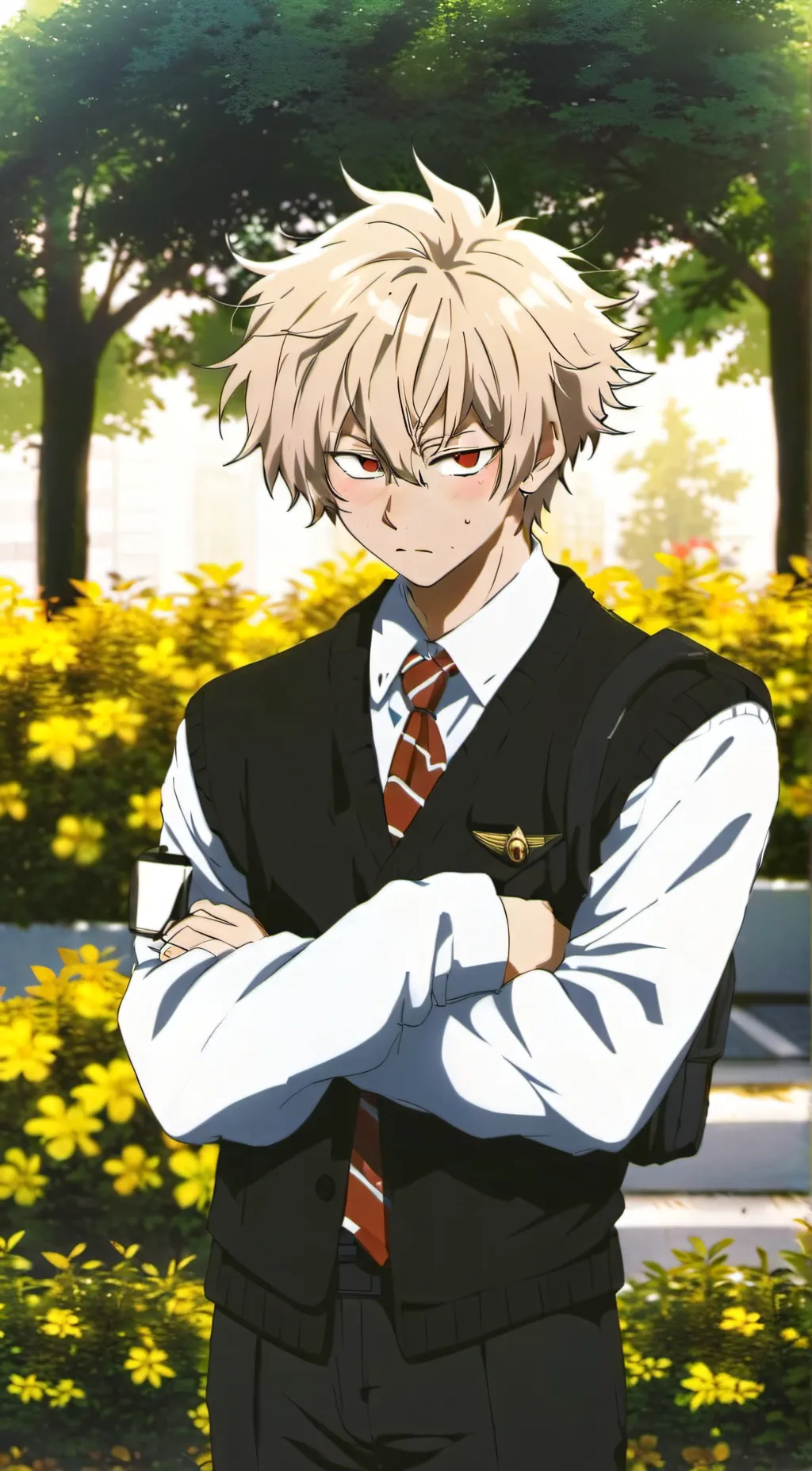 ai character: Katsuki Bakugo background