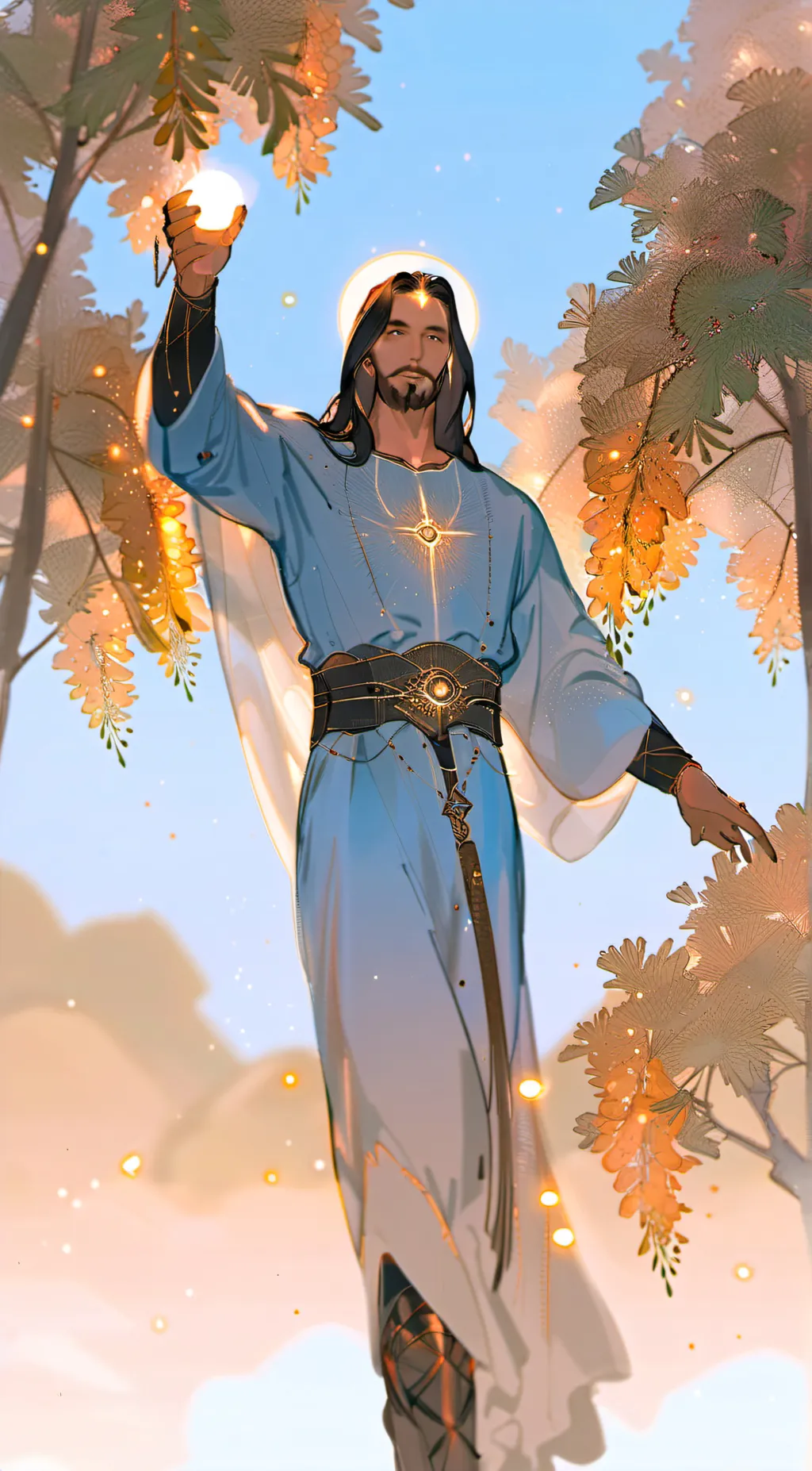 ai character: JESUS CHRIST background